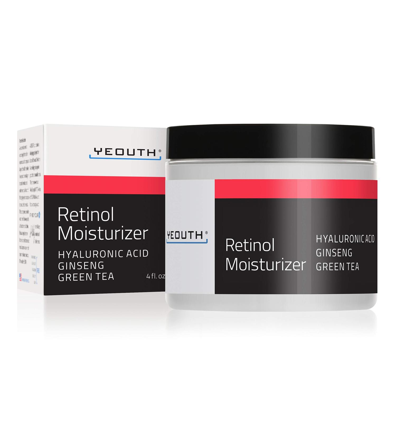 Yeouth Retinol Face Moisturizer with Hyaluronic Acid - Anti Aging Night Cream for Wrinkles & Dark Spots - 4 oz - Facial Skincare for Women & Men - Buy Online on SooperMarket.com