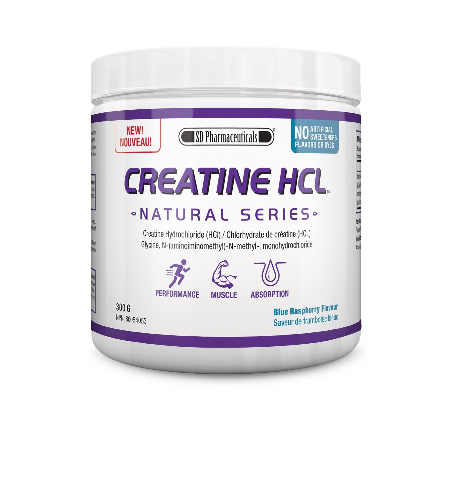 SD Pharmaceuticals CREATINE HCL - CHCL - Creatine Hydrochloride - Blue Raspberry - 300g - 120 Servings - Enhance ATP Energy Metabolism - Maximizes Levels of Phosphocreatine - Muscle Cell Volume & Protein Synthesis - Satellite Cell Activity - Ultra Concent - Buy Online on SooperMarket.com