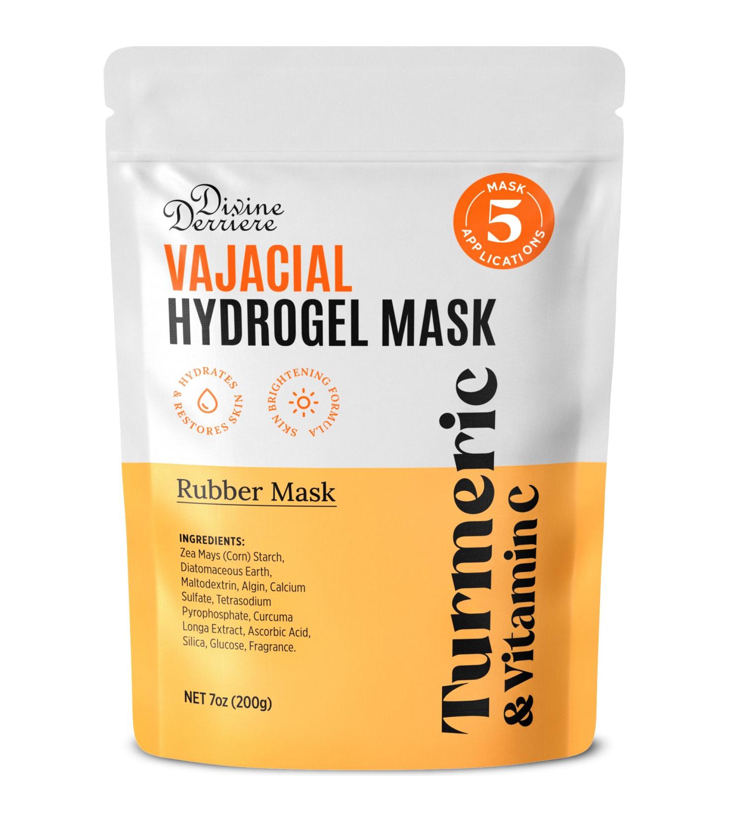 Divine Derriere Vajacial Hydrogel Mask - Premium Turmeric & Vitamin C Peel-Off Hydro Jelly Facial Mask - Deeply Purifying & Hydrating - 7.05 oz - Buy Online on SooperMarket.com