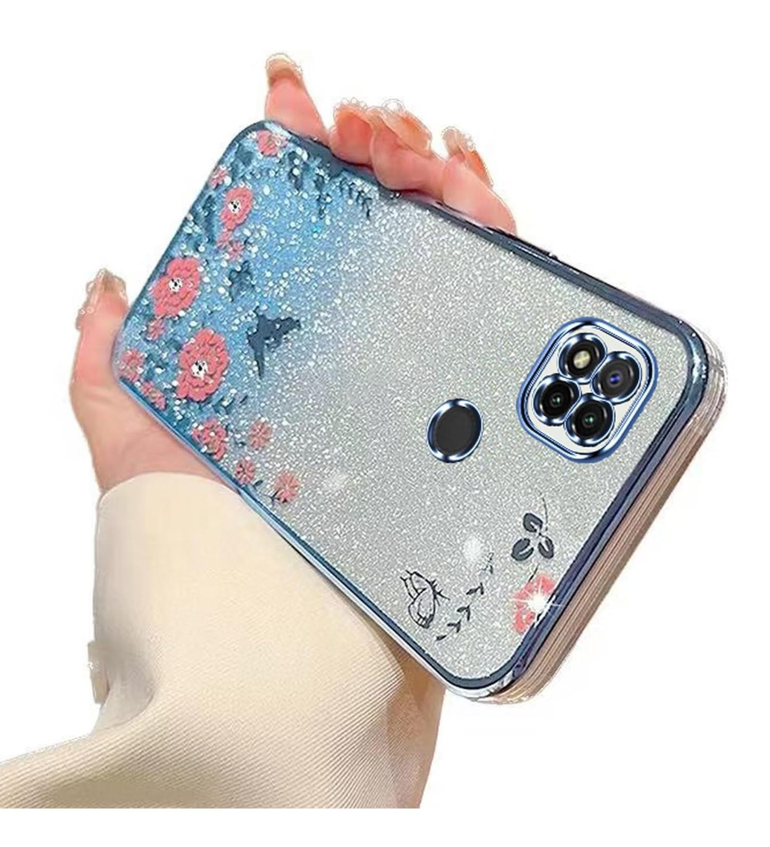 Shop Tivenfezk Nadoli Glitter Diamond Case for Xiaomi Redmi 9C - Sparkle Flower Butterfly Soft Silicone Cover - Buy Online on SooperMarket.com