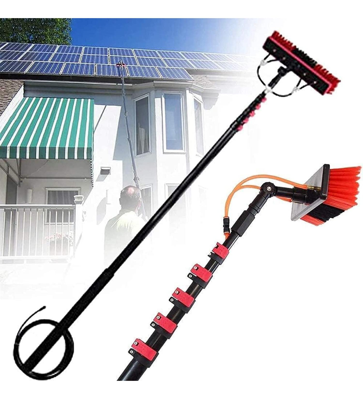Water Fed Pole Kit Window Cleaning Pole Telescleaning Brush Photovoltaic Panel Cleaning Window Cleaning Brush Equipment/20Ft/6M 55cm Brush Head 10M/33FT - Buy Online on SooperMarket.com
