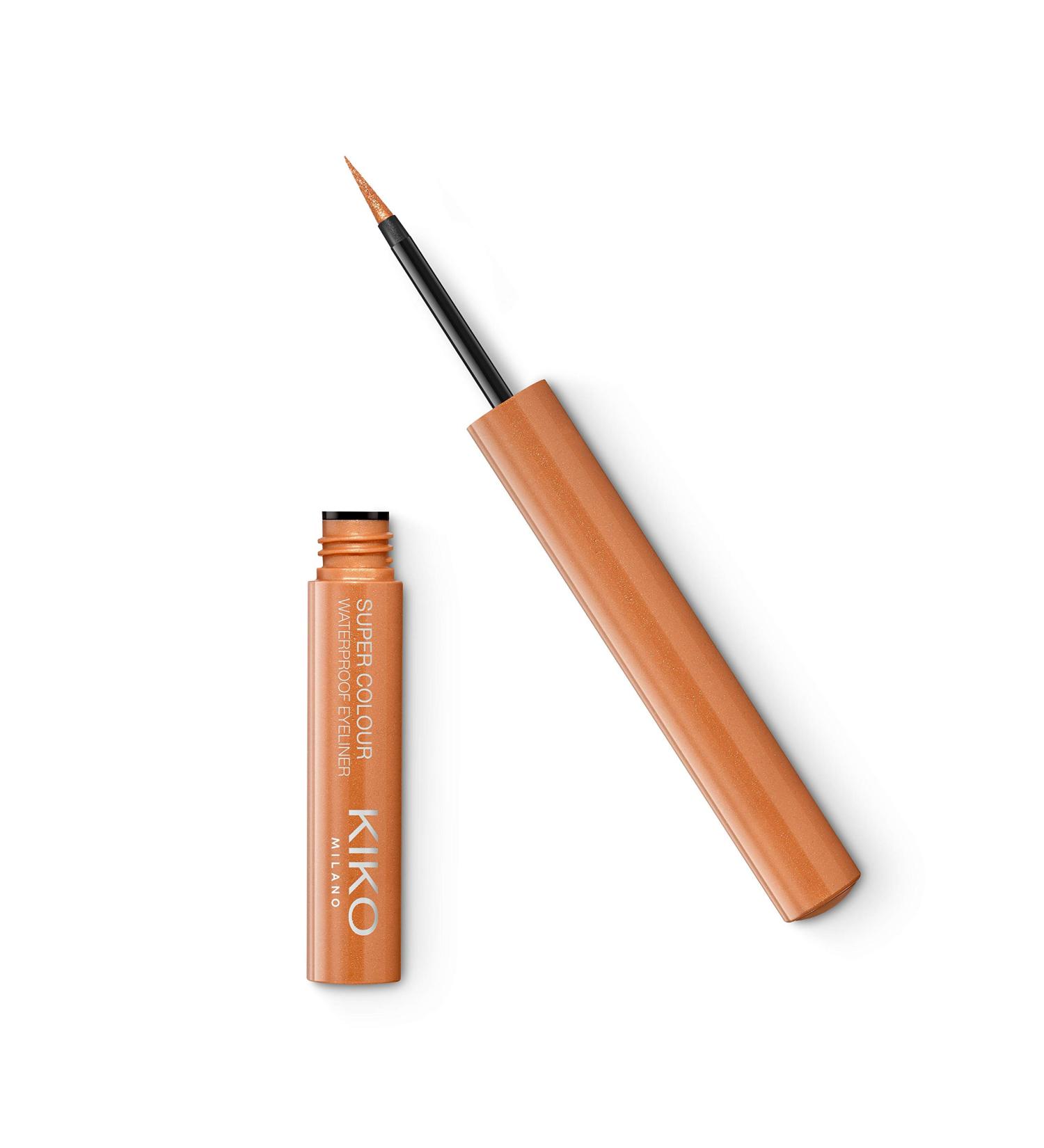 KIKO Milano Super Colour Waterproof Eyeliner 03 | Ultra-Coverage Light Copper Liquid Eyeliner for Long-Lasting Color | Shop Internationally - Buy Online on SooperMarket.com