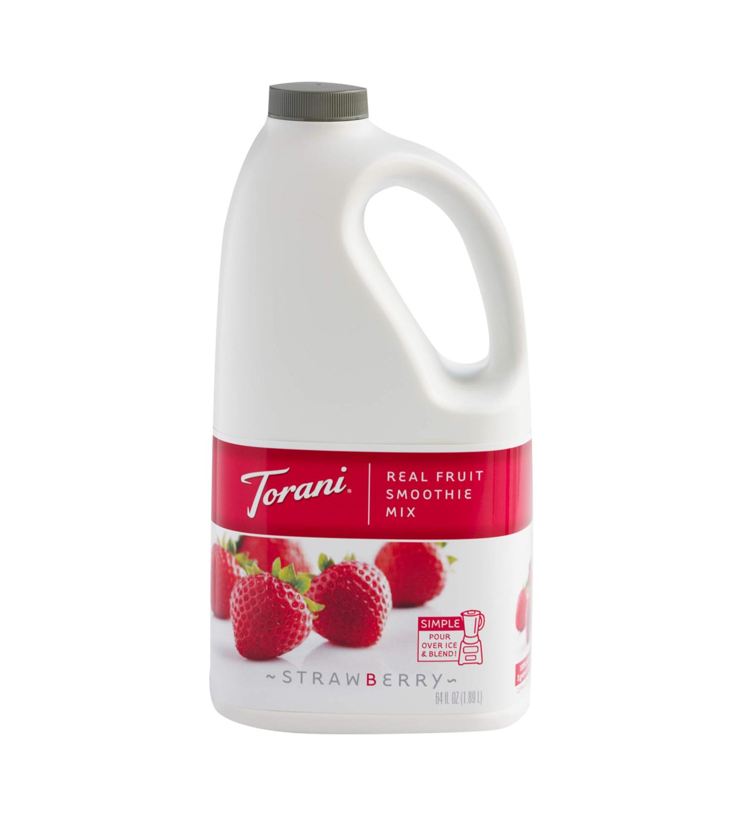 Torani Real Fruit Smoothie Mix Strawberry 64oz - Pack of 1 | Delicious Strawberry Flavor - Buy Online on SooperMarket.com