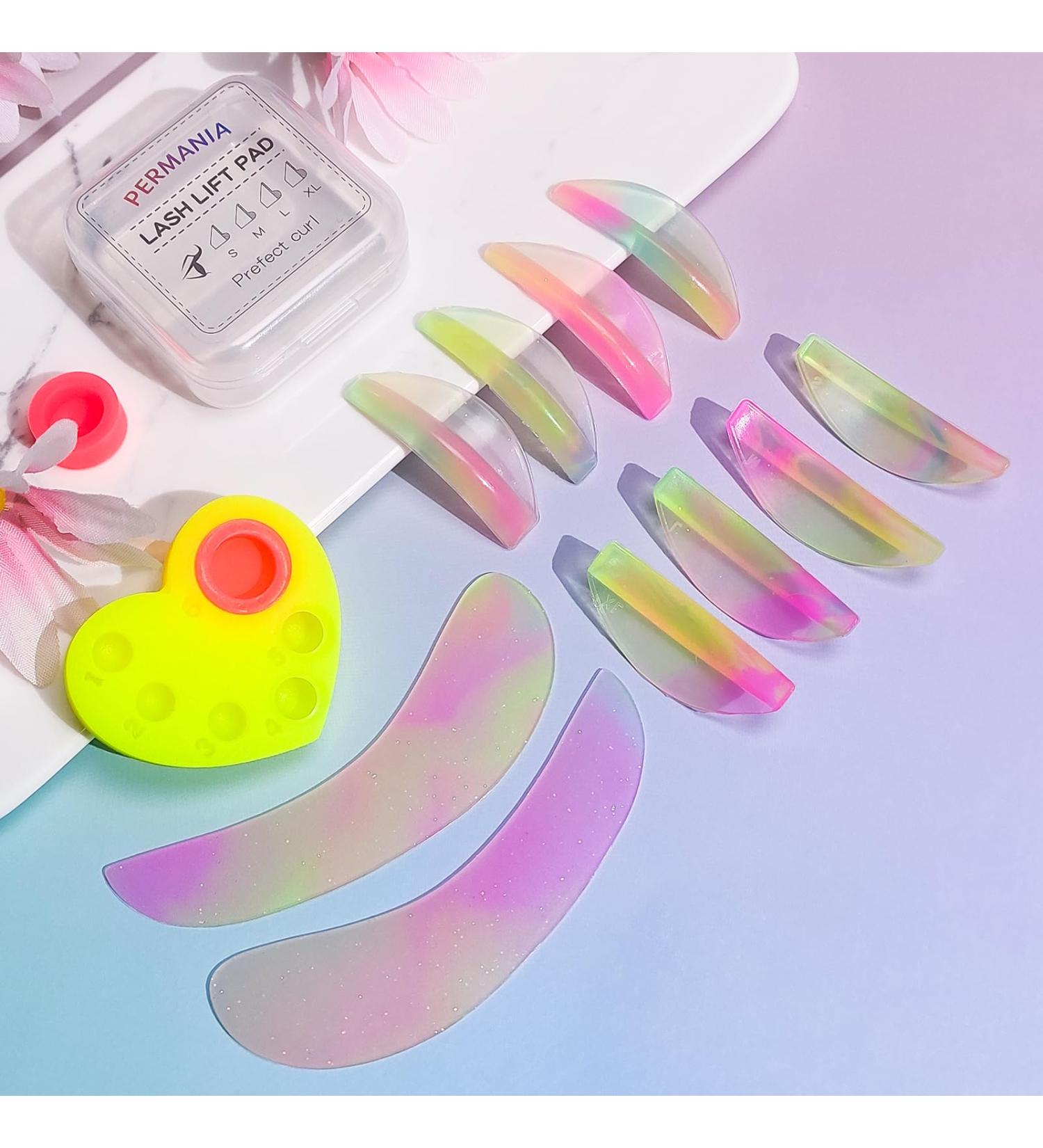 PERMANIA Lash Lift Rods - 13-Piece Reusable Soft Eyelash Perm Curler Kit for All Eye Shapes | DIY Lash Lift with Silicone Plate - Buy Online on SooperMarket.com