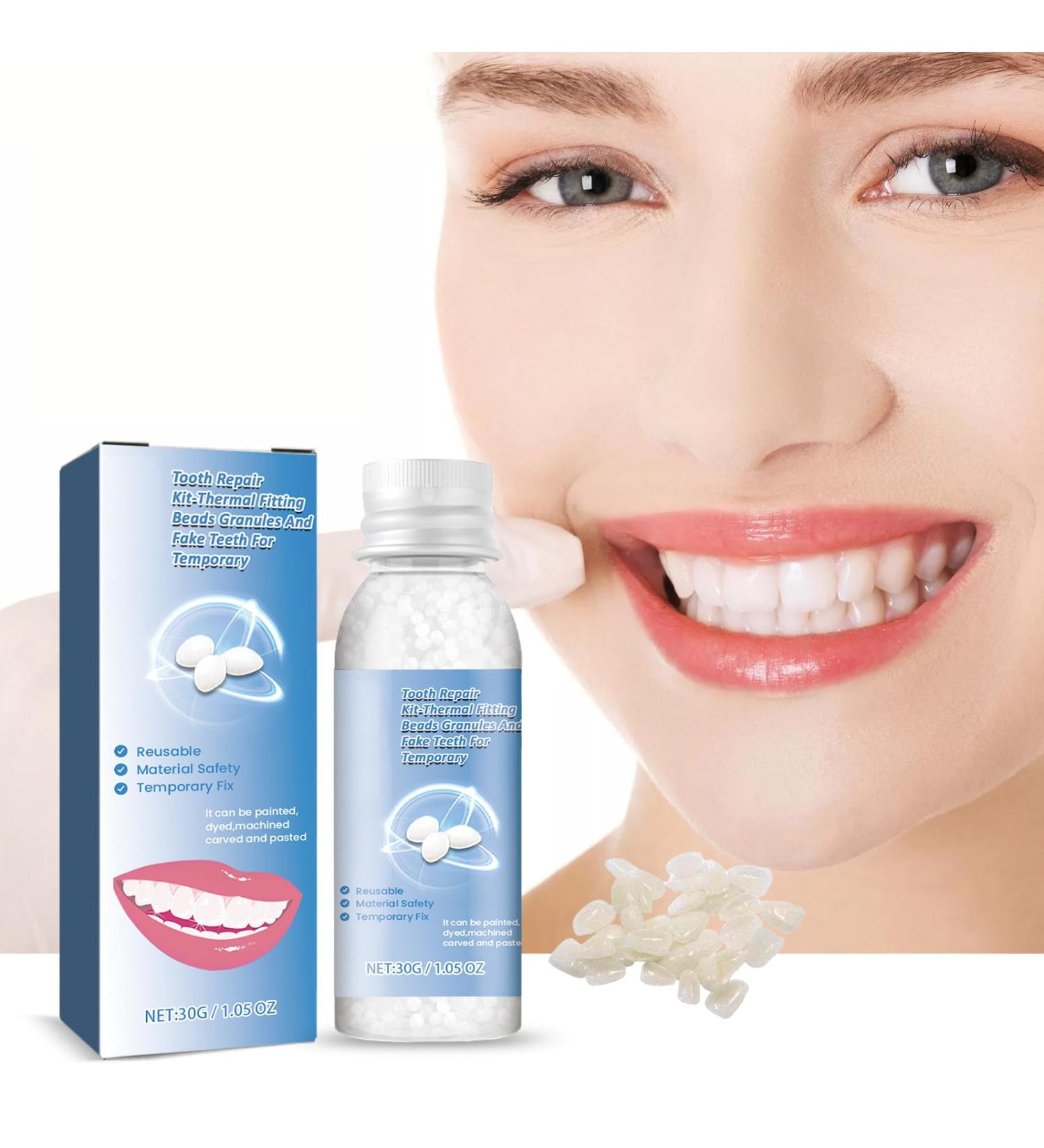 Tooth Repair Kit/Cavity Filler for Teeth/Tooth Repair Granules/Tooth Repair Kit for Chipped Teeth/Moldable False Teeth/Cavity Filler for Teeth/Temporary Filling for Tooth(30g) - Buy Online on SooperMarket.com