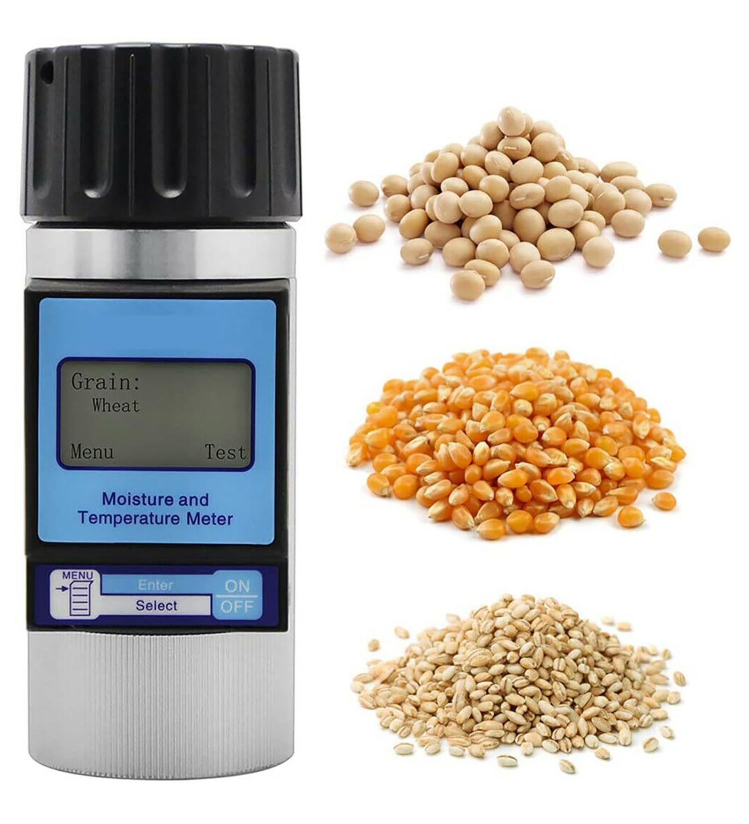 LBMED Grain Humidity Tester Digital Grain Moisture Meter with 37 Measurement Types 0.5% Measurement Error and Without Weighing for Been Rice Wheat Millet Soybean Maize - Buy Online on SooperMarket.com