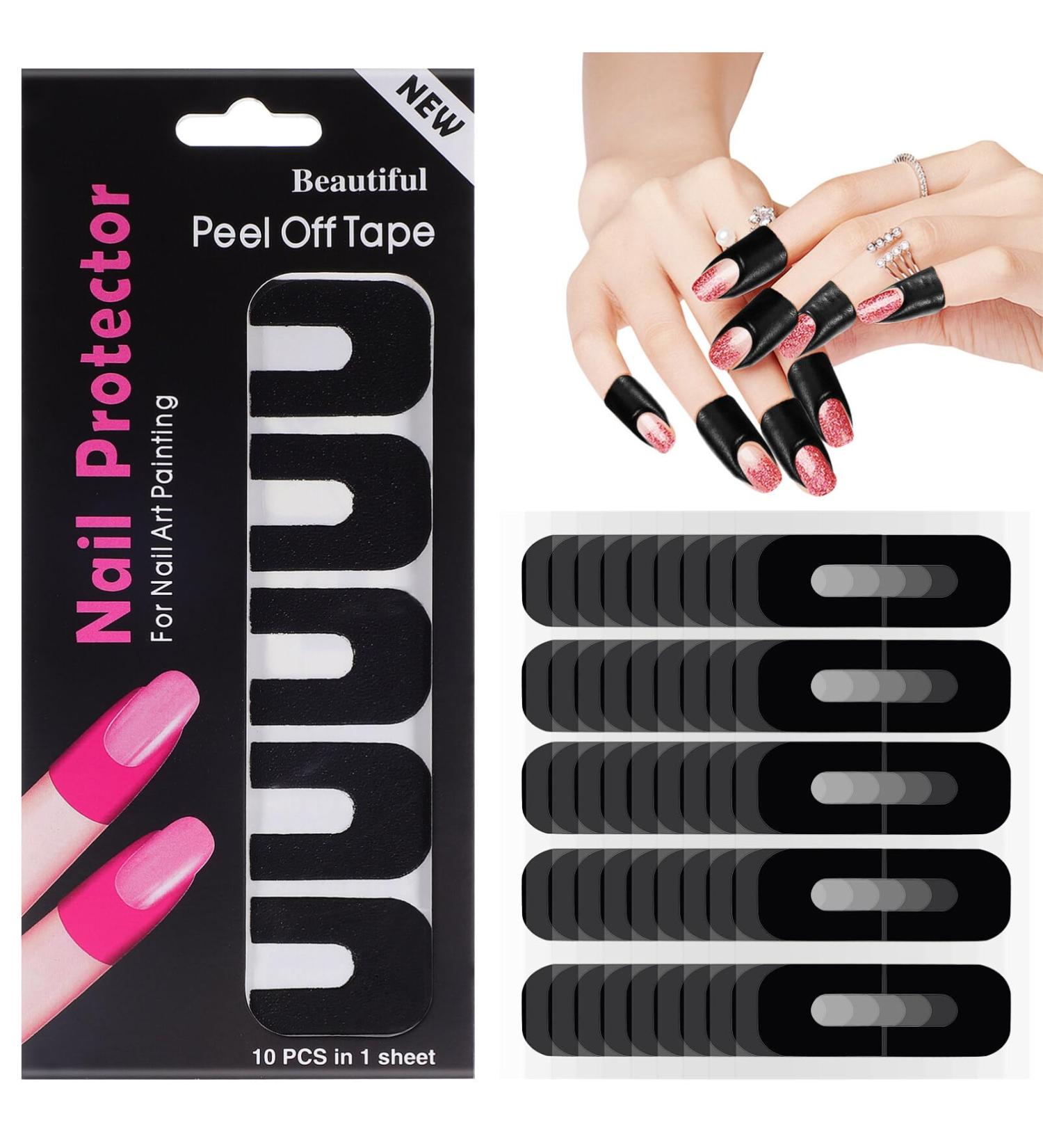 minkissy 100 Sheets Nail Protector Stickers Nail Protectors Nail Protector Cover Nail Protectors For Gel Polish Fingers - Buy Online on SooperMarket.com