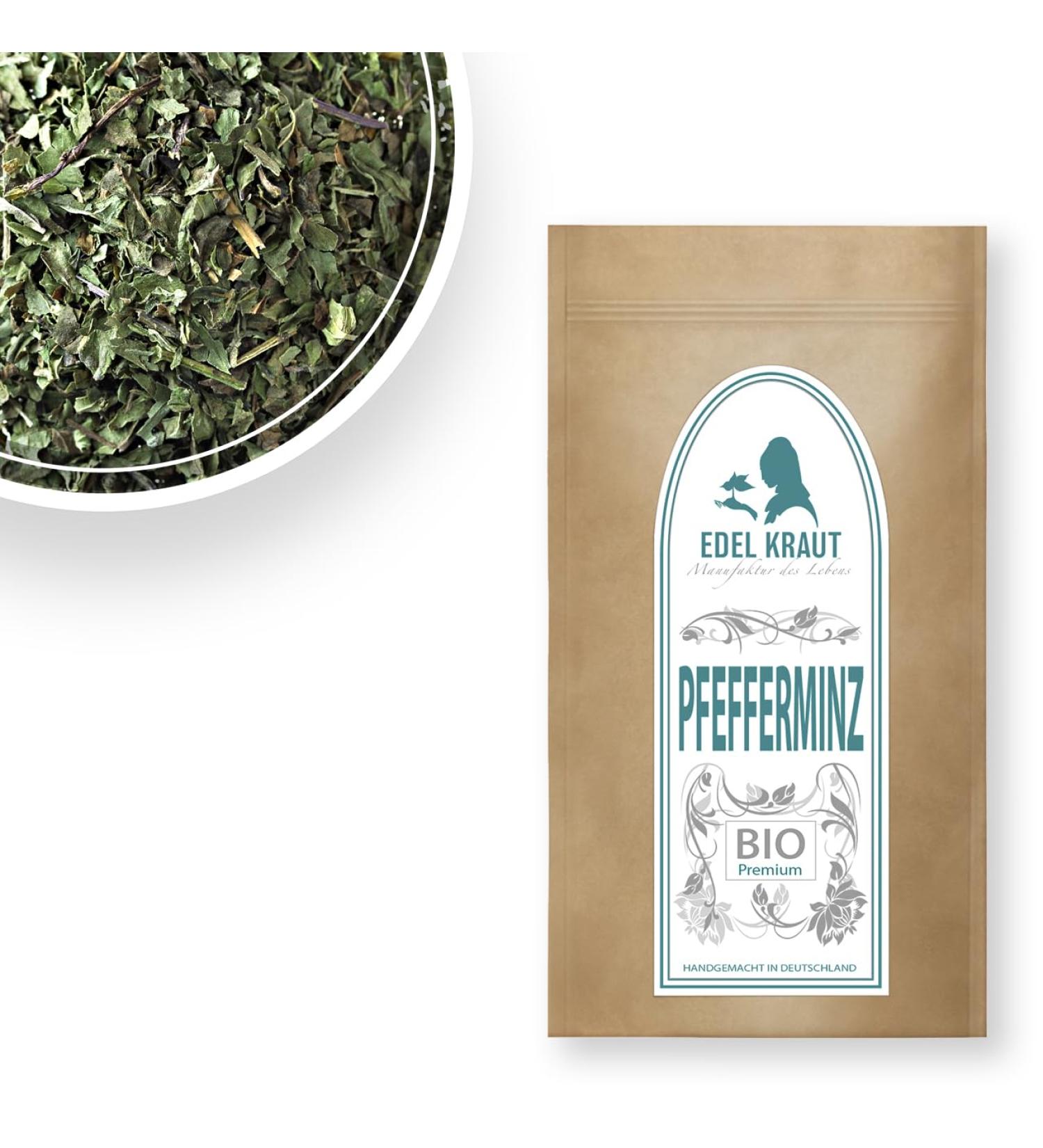 Organic Peppermint Tea Loose 100g - Premium Dried Mint Leaves | GMO Free & Additive Free | Noble Herb - Buy Online on SooperMarket.com