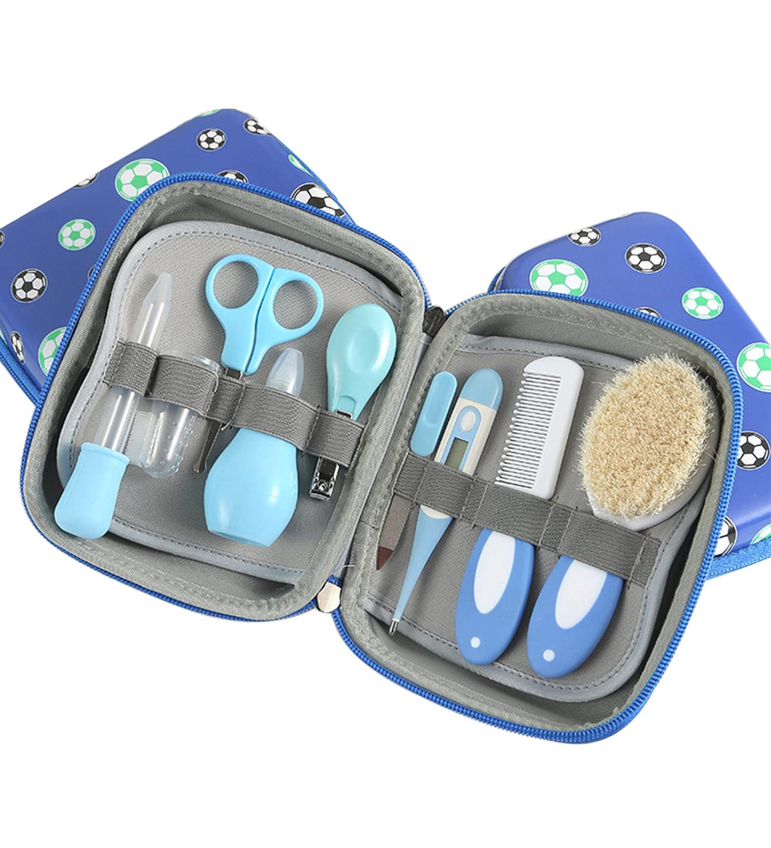 RoseFlower Baby Healthcare and Grooming Kit - 9 in 1 Newborn Essentials Nursery Care Set for Infant Toddlers - Nail Clipper, Nose Cleaner, Toothbrush, Nasal Aspirator - Boys Girls Kids - Buy Online on SooperMarket.com