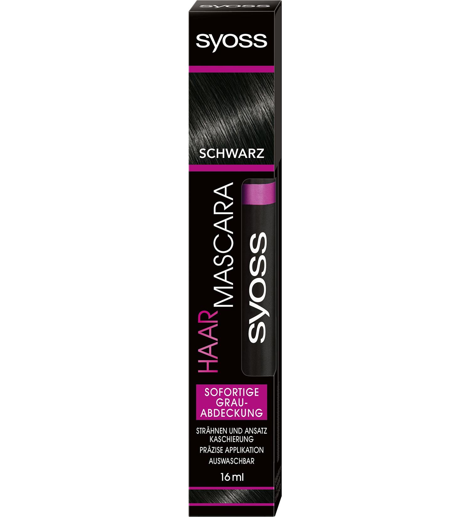 SYOSS Hair Mascara Black 16 ml - Instant Grey Cover - Pack of 1 - Buy Online on SooperMarket.com