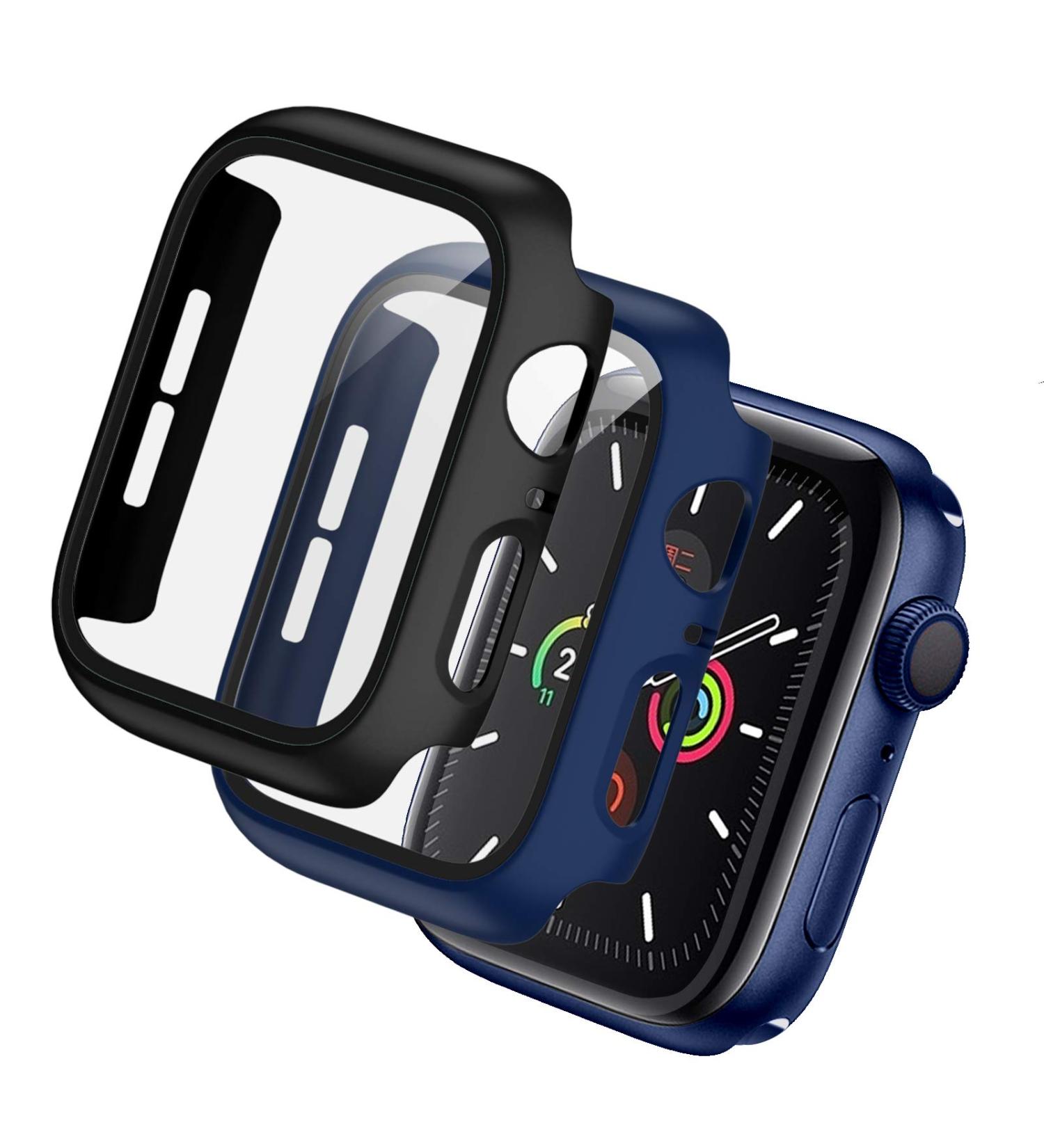 2 Pack Hard PC Case with Tempered Glass Protector for Apple Watch Series 3/2/1 42mm - Buy Online on SooperMarket.com