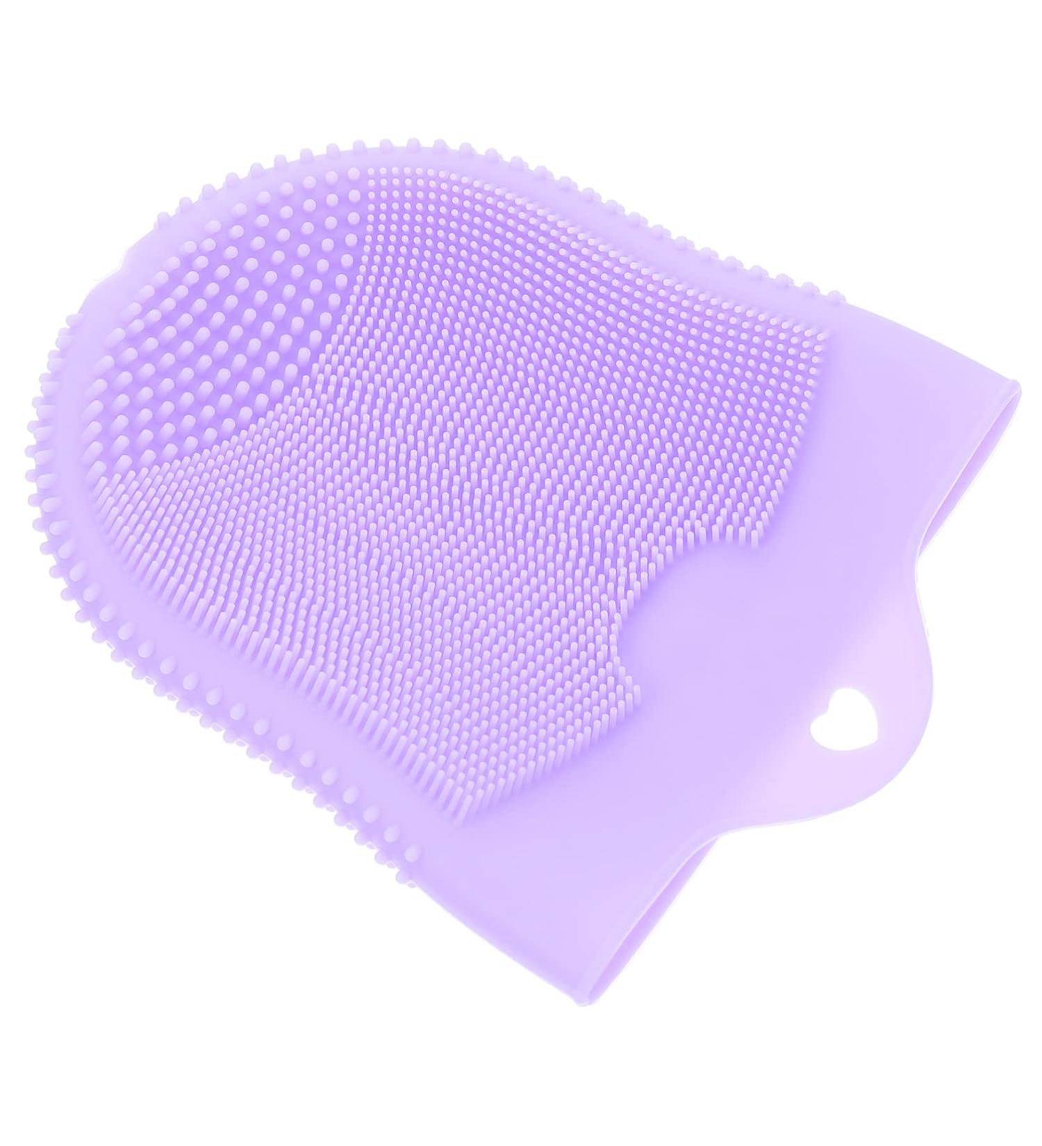 Beavorty Cleansing Massage Finger Cots Cleansing Facial Brush Skin face Scrubber for Women deep Cleaning Brush face wash Scrubber face Lotion for Women Silica Gel Makeup Remover Miss pores Violet 11.8X10CM - Buy Online on SooperMarket.com