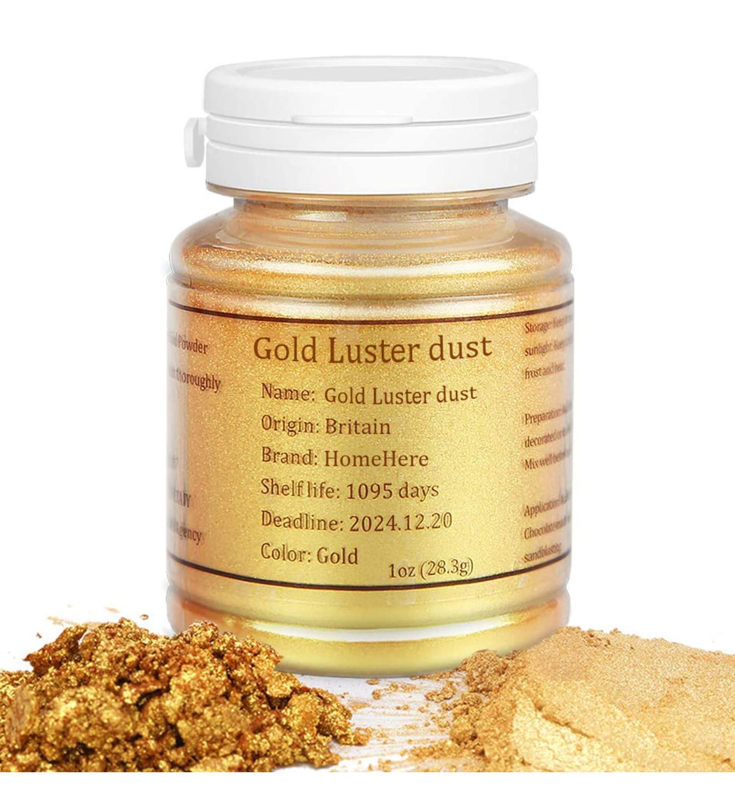 HomeHere Luster Powder Dust Edible Cake Dust  1oz/28.3g Golden - Buy Online on SooperMarket.com