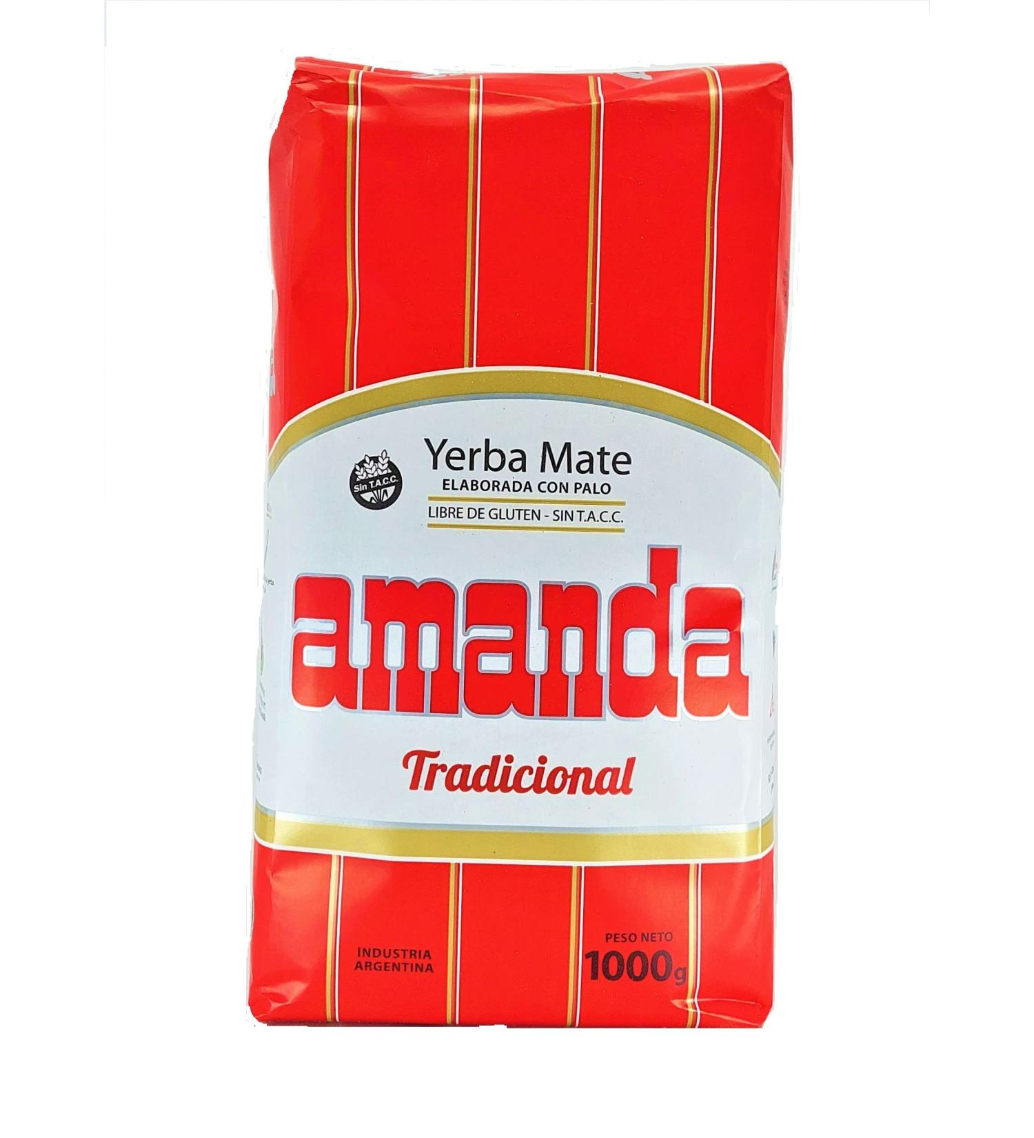 Yerba Mate Amanda Roja 1 kg - Premium Quality (Pack of 1) - Buy Online on SooperMarket.com
