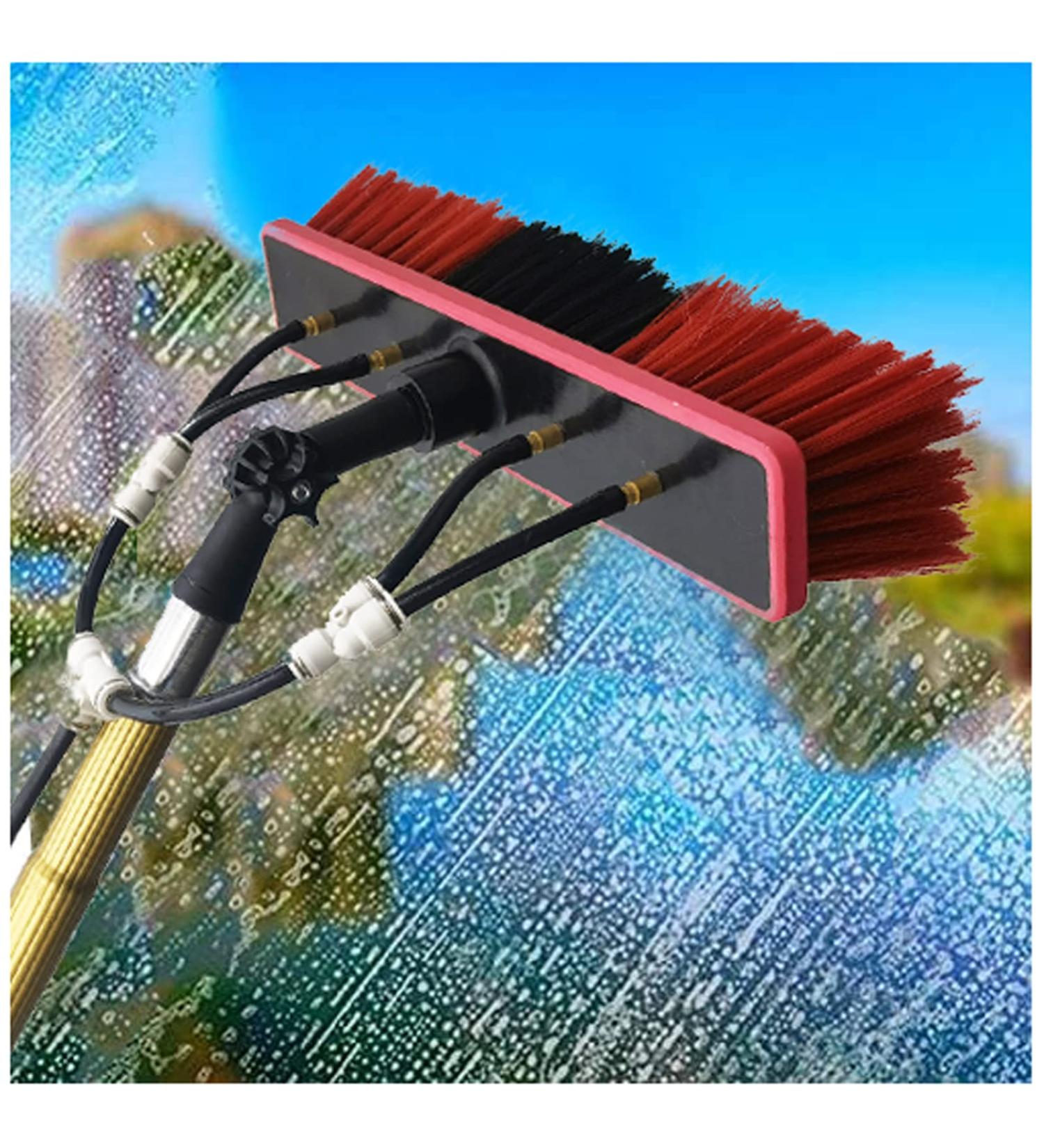 Water Fed Telescopic Pole Water-Fed Telescopic Window Cleaning Pole for Photovoltaic Panel Truck Window Window Glass Wall-24FT 55cm Brush Head 5M/17FT - Buy Online on SooperMarket.com