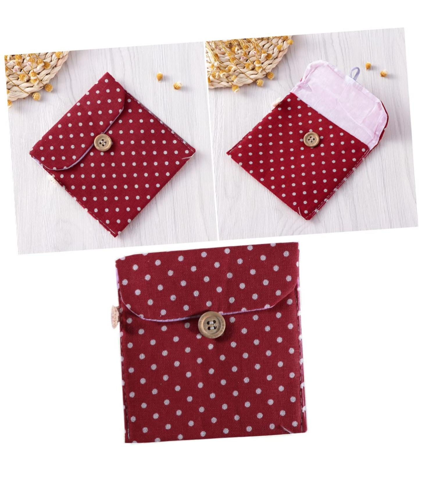 Women's Menstrual Pouch Wallet Organizer - South Korea Miss Plain Secret Purse Storage Bag - Medium Size - Buy Online on SooperMarket.com