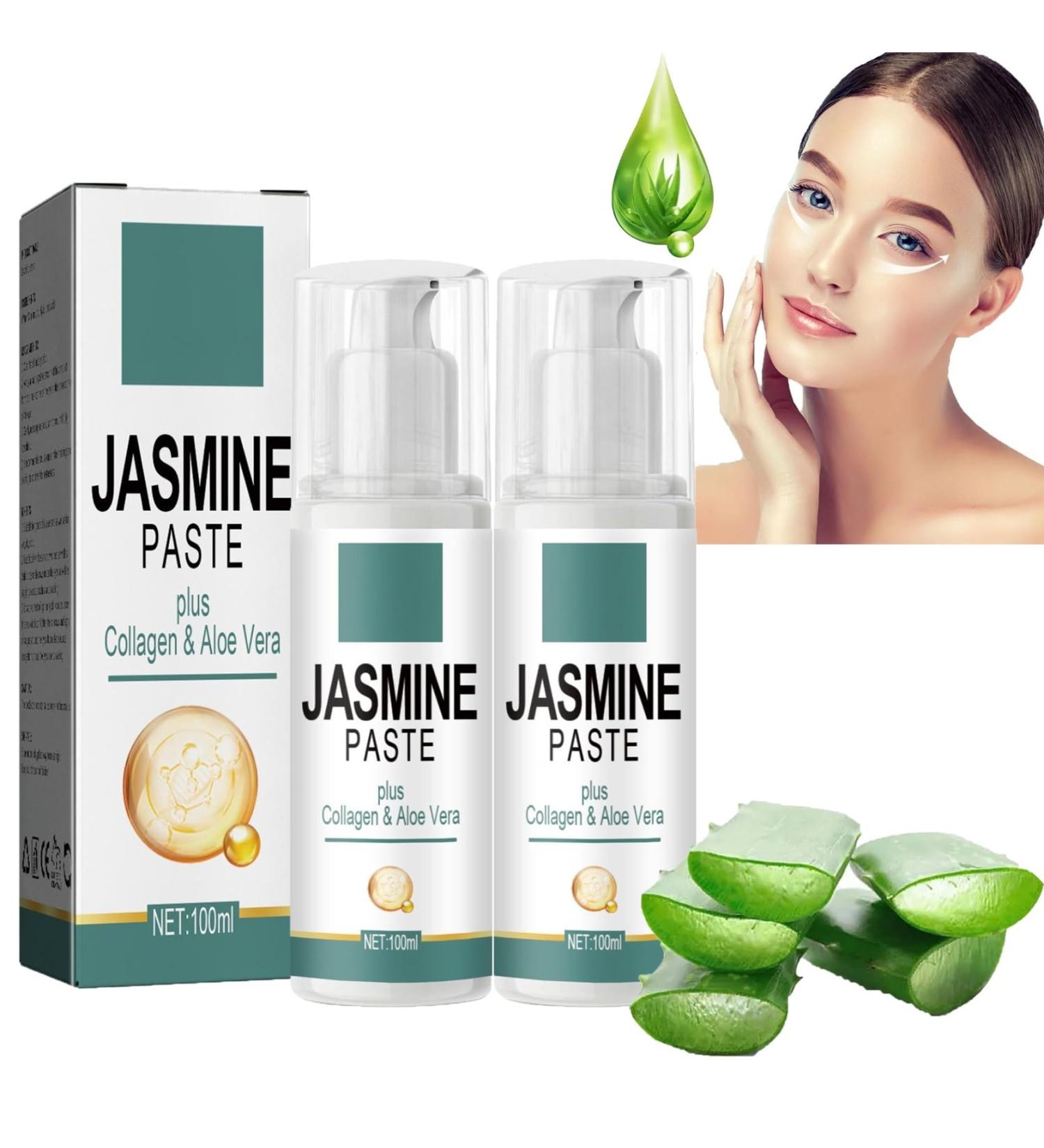 2PC Jasmine Ointment for Dark Circles - Anti-Aging Eye Cream with Collagen & Aloe Vera | Remove Puffiness & Bags - Buy Online on SooperMarket.com