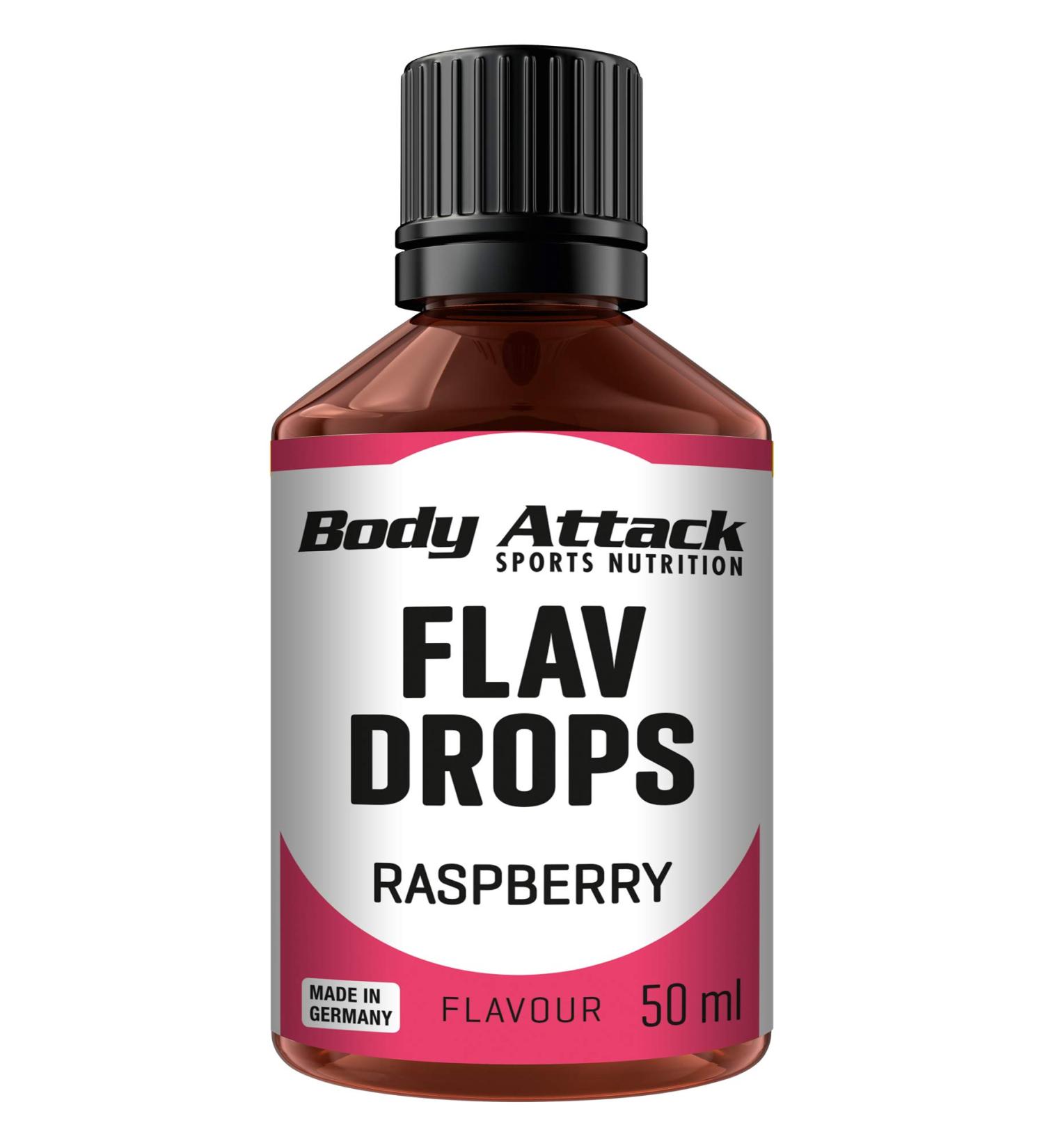 Body Attack Flav Drops Raspberry 4 Pack - Sugar-Free Calorie-Free Flavor Drops Vegan & Made in Germany - Buy Online on SooperMarket.com