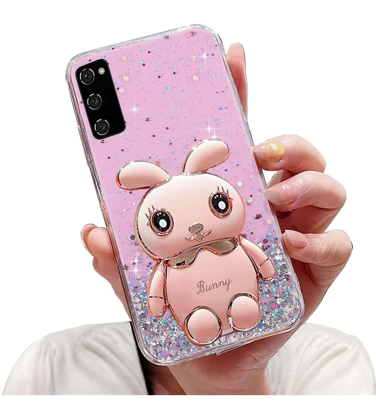 Buy Tivenfezk Nadoli Samsung Galaxy S20 Case - Glitter Rabbit Hidden Stand Soft Silicone Bling Cover Transparent Protective Shell - Buy Online on SooperMarket.com