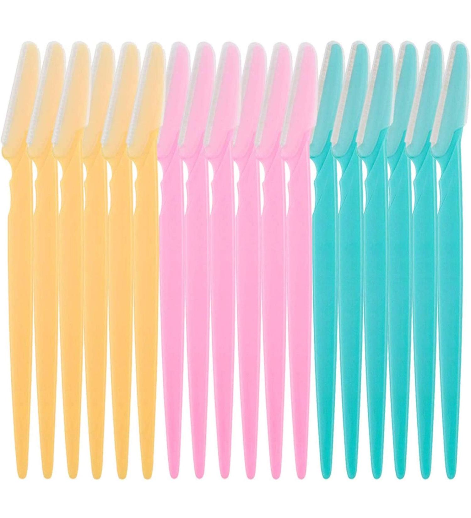 18 Pack Eyebrow Razors & Trimmers - Portable Facial Hair Remover for Men & Women - Precision Cover Gray - Buy Online on SooperMarket.com