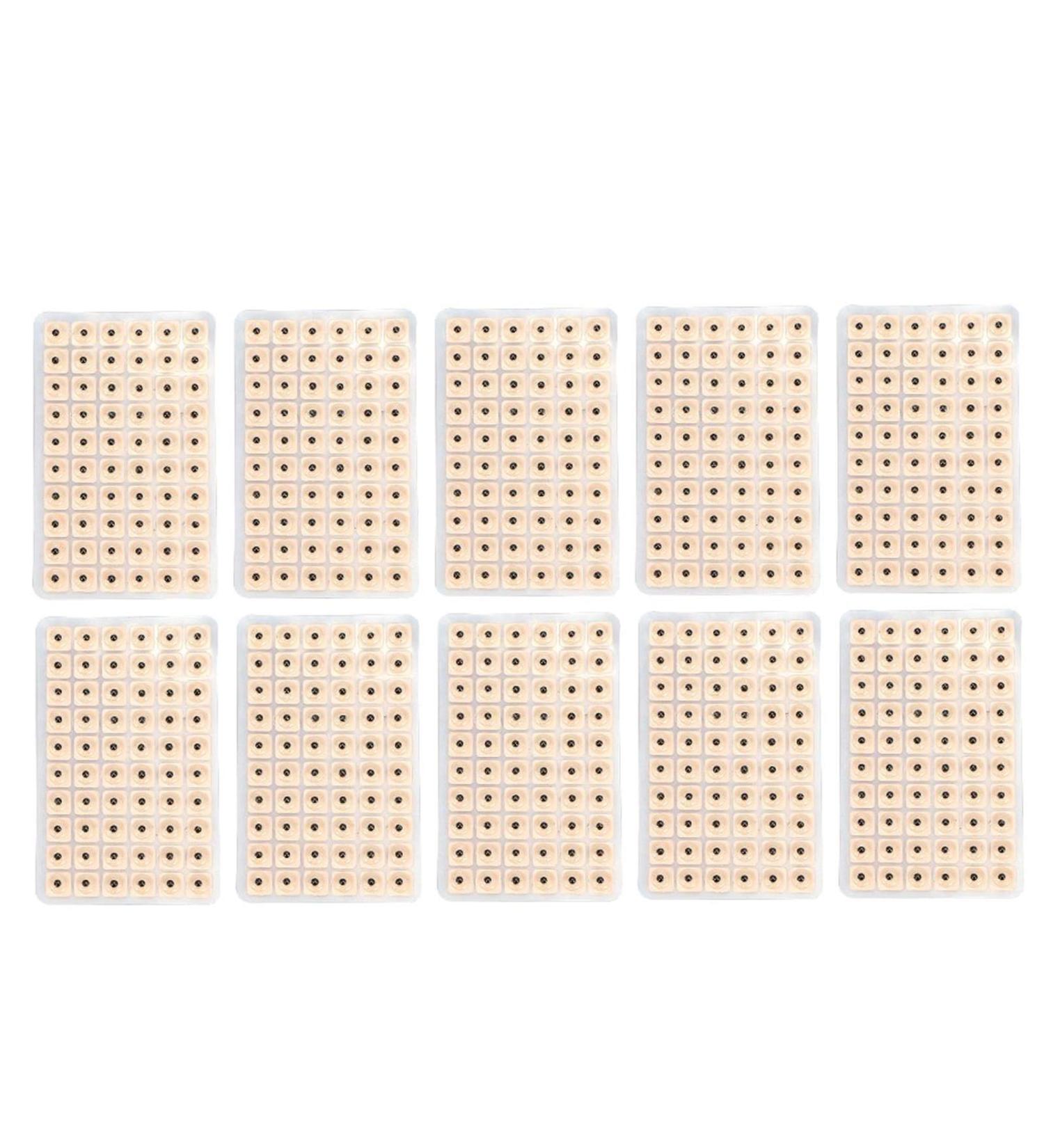 600pcs Ear Massage Stickers - Disposable Acupuncture Ear Seeds & Plaster Bean Acupoint Massage Tool for Wellness - Buy Online on SooperMarket.com