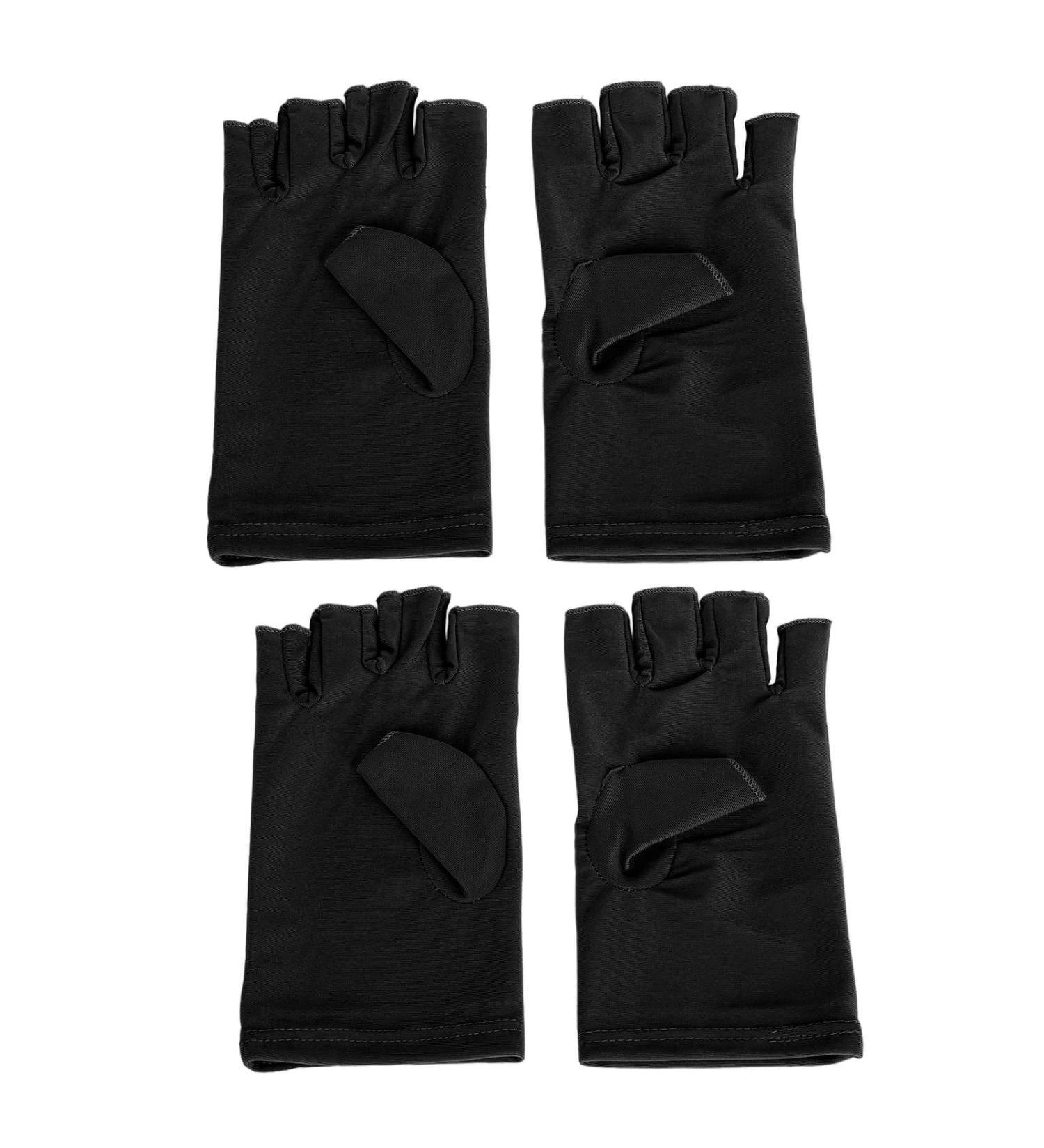 Professional UV Gloves for Nails Full Coverage Finger UV Nail Gloves for Gel Nail Lamp Manicures with Breathable Comfortable Black (Black) One Size - Buy Online on SooperMarket.com