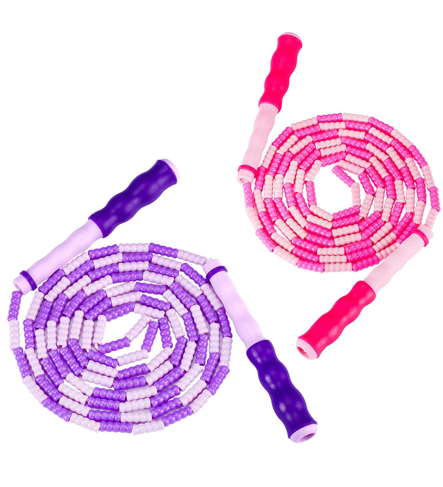 Zocy 2 Pack Jump Rope for Fitness Exercise - Tangle-Free & Adjustable - Ideal for Kids, Women & Men - Pink/Purple - Buy Online on SooperMarket.com