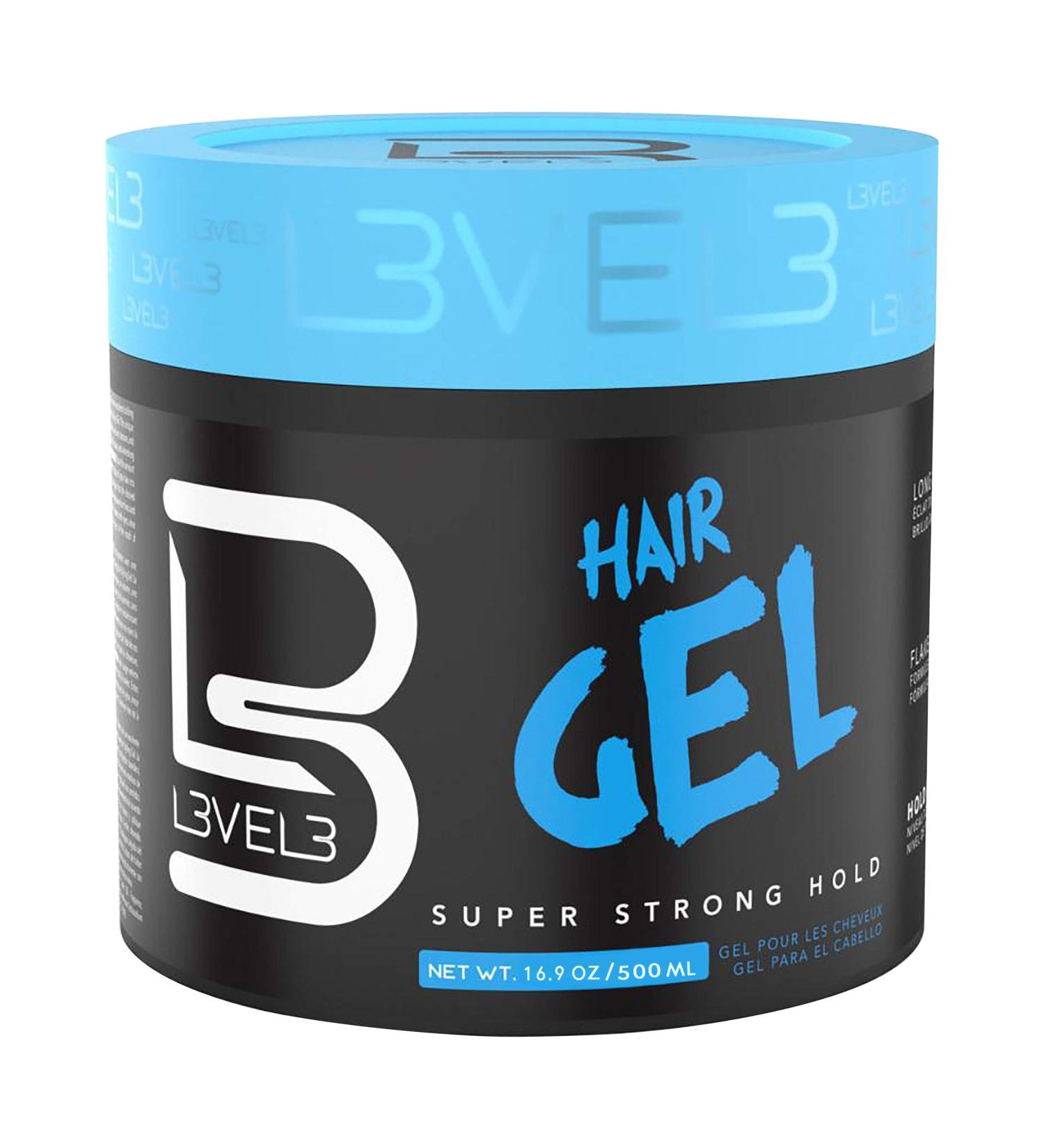 Level 3 Hair Gel - Super Strong Hold, Flake Free & Long Lasting Shine for Men & Women - 500 ML - Buy Online on SooperMarket.com