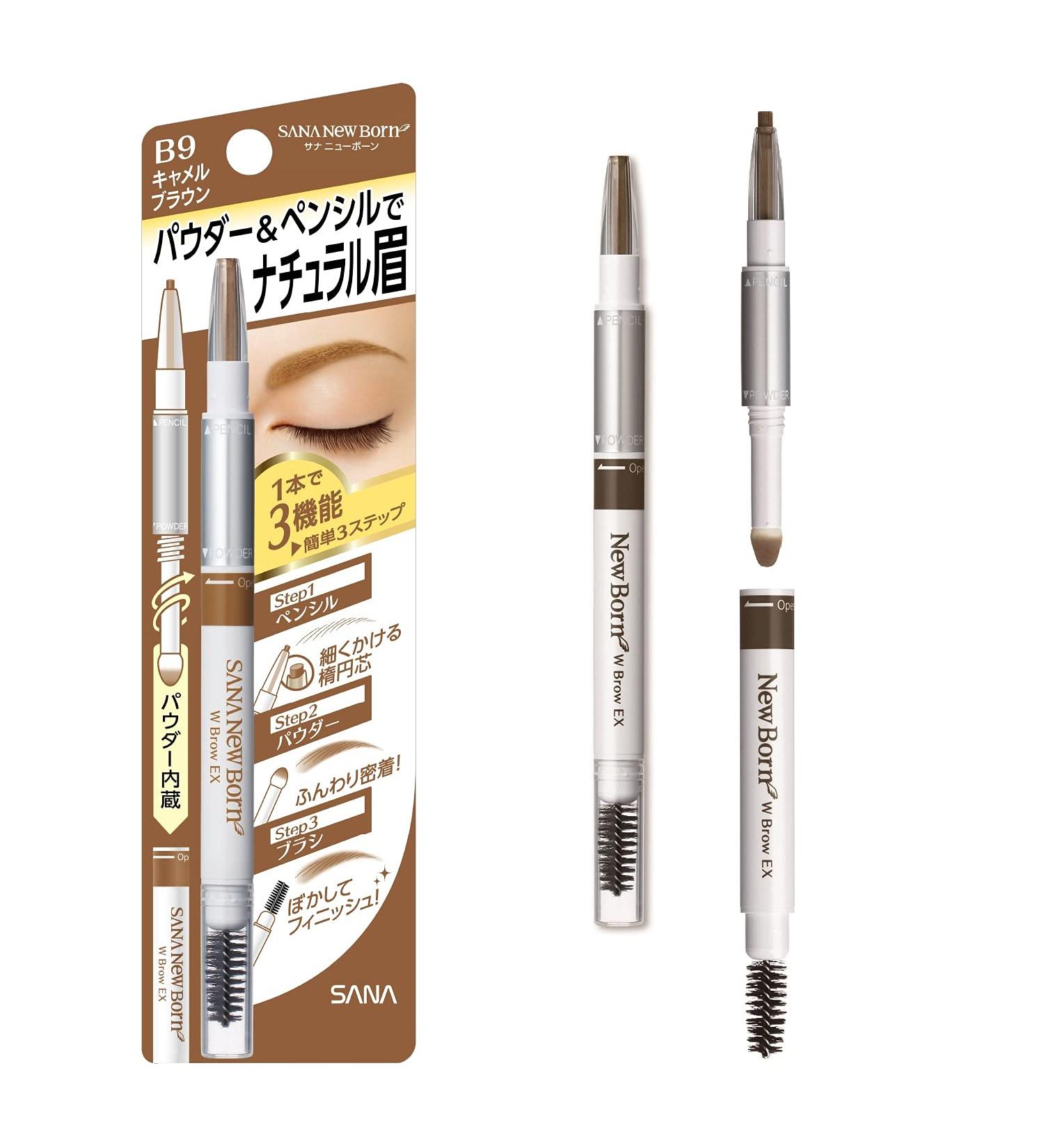 SANA New Born Eyebrow Mascara and Pencil Camel Brown  - Buy Online on SooperMarket.com
