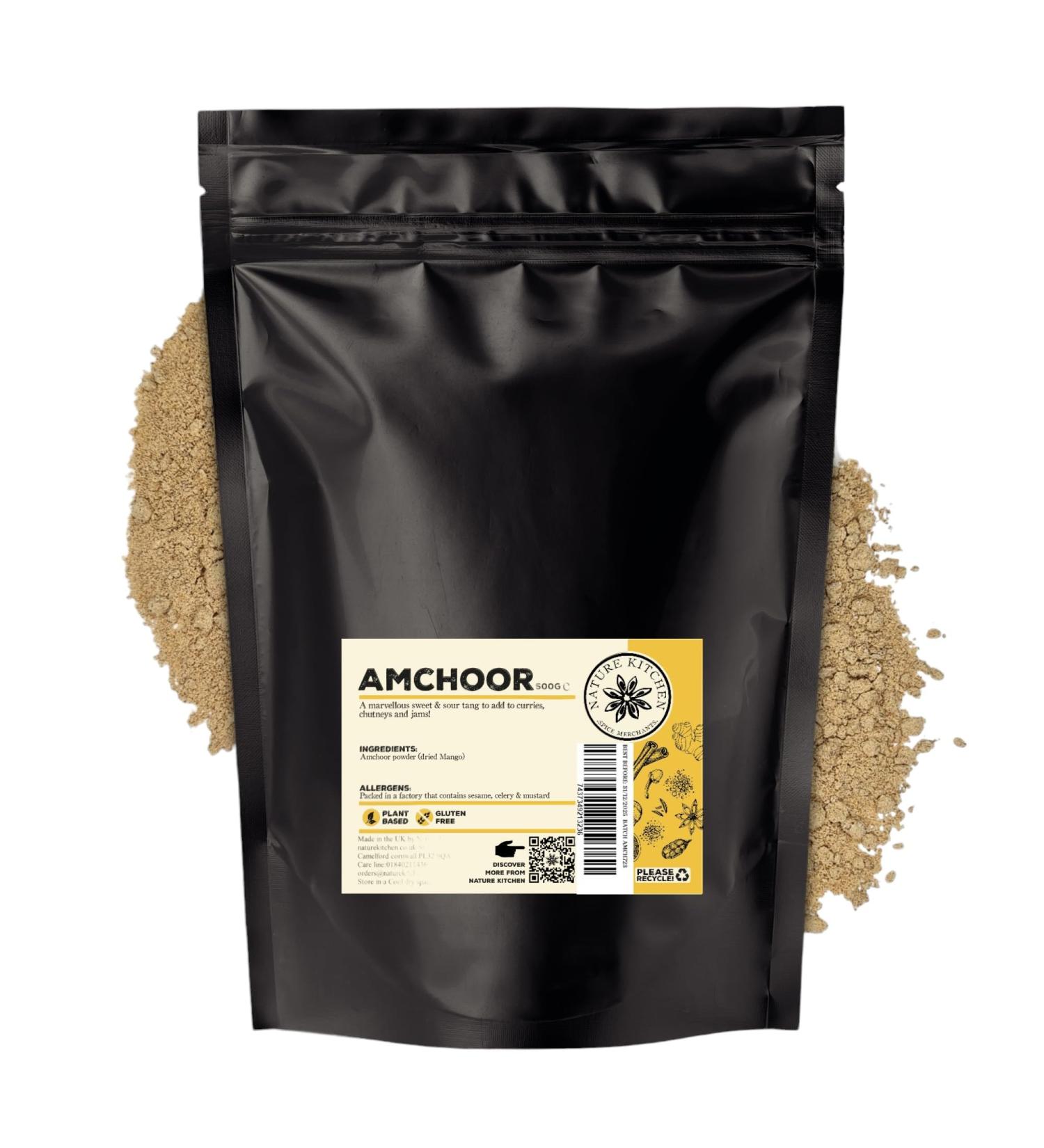 Nature Kitchen Amchoor 500g: Gluten-Free & Vegan Spices for Marinades, Sauces, Frying, Baking & Grilling - Buy Online on SooperMarket.com