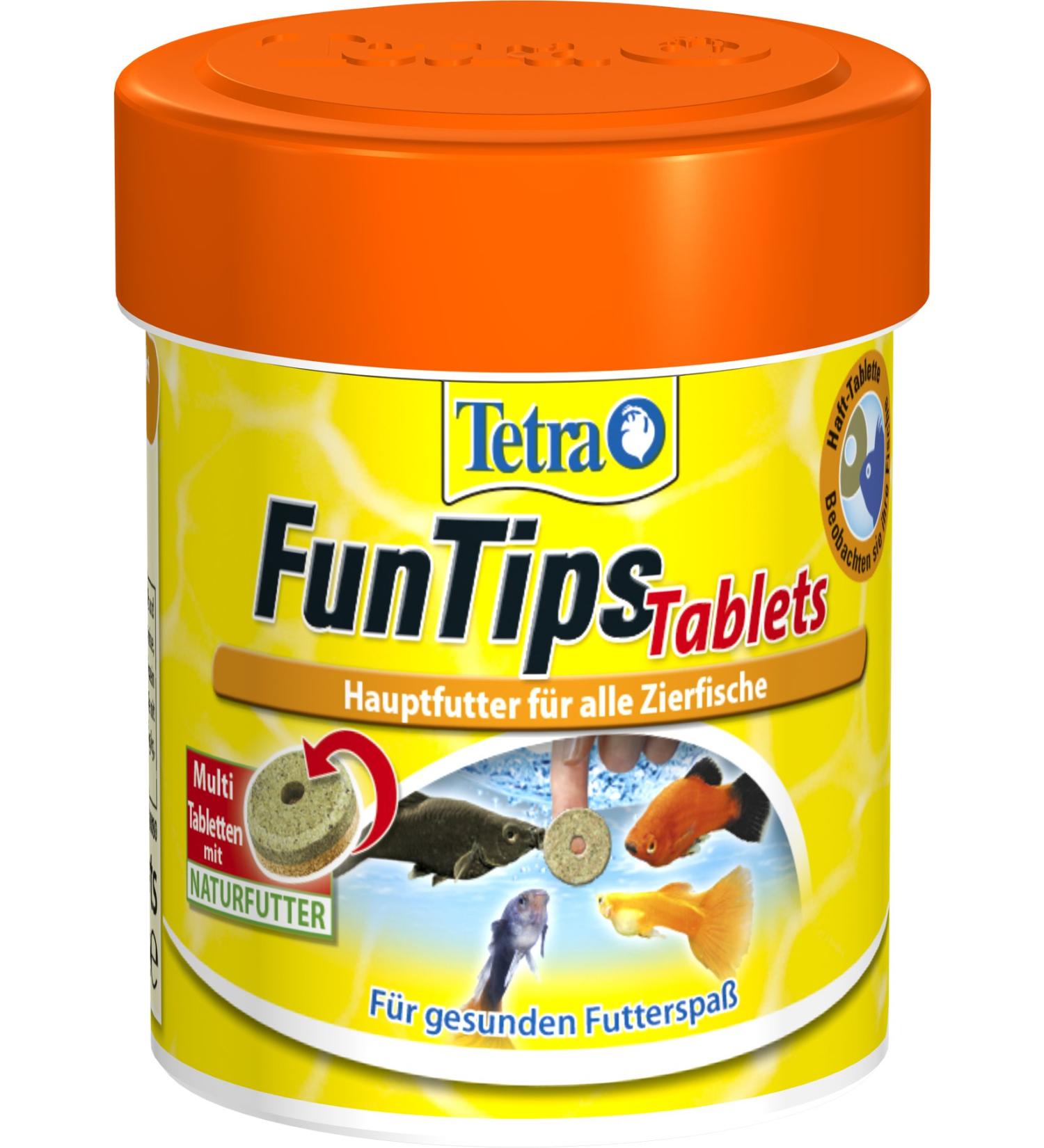 Tetra FunTips Tablets - Natural Fish Feed for Aquariums | 75 Tablets (30g) - Ideal for Fish Observation - Buy Online on SooperMarket.com