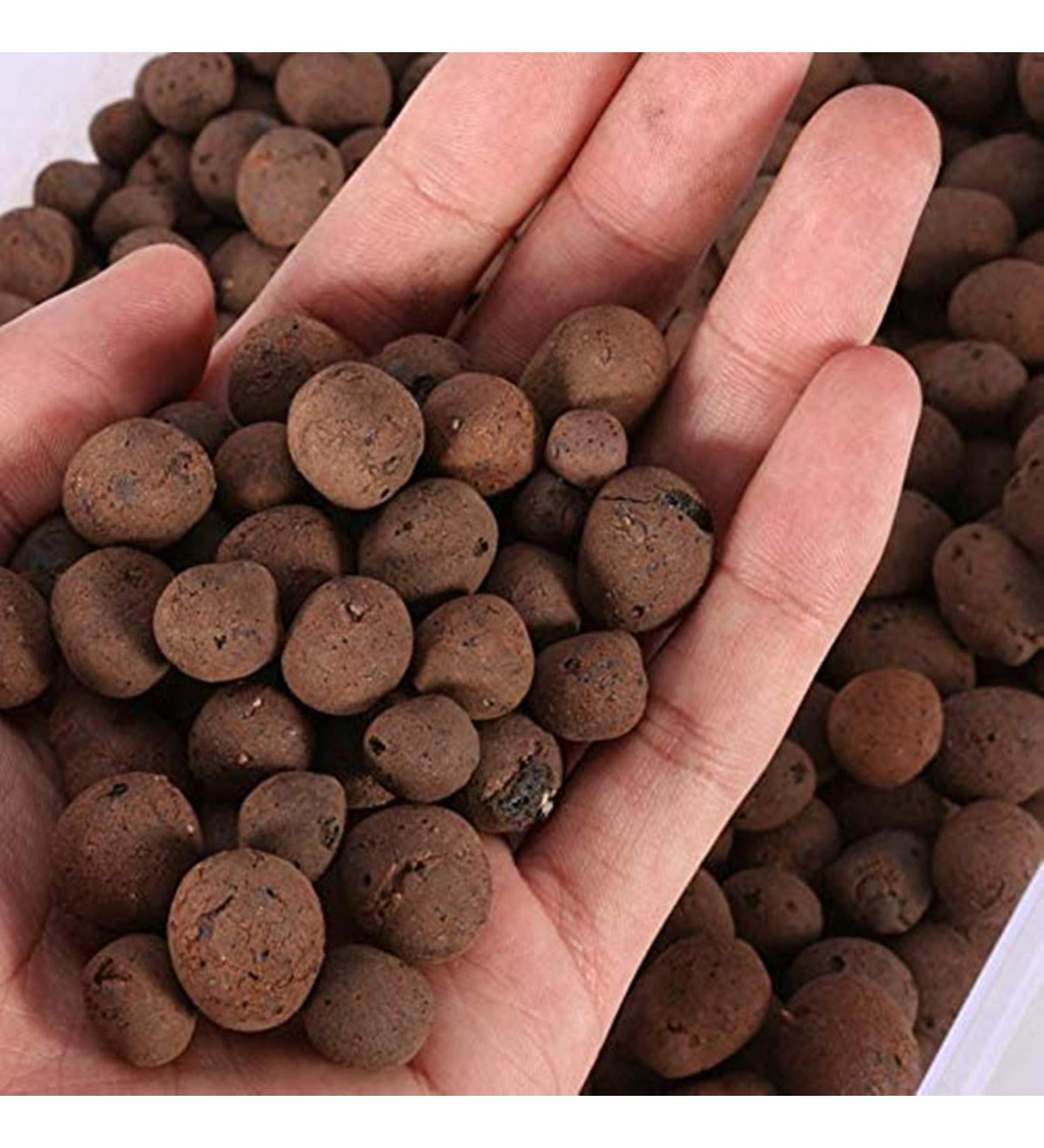 2LBS Brown Leca Clay Pebbles for Plants & Orchids | Hydroponic Grow Media & Horticultural Drainage - Buy Online on SooperMarket.com