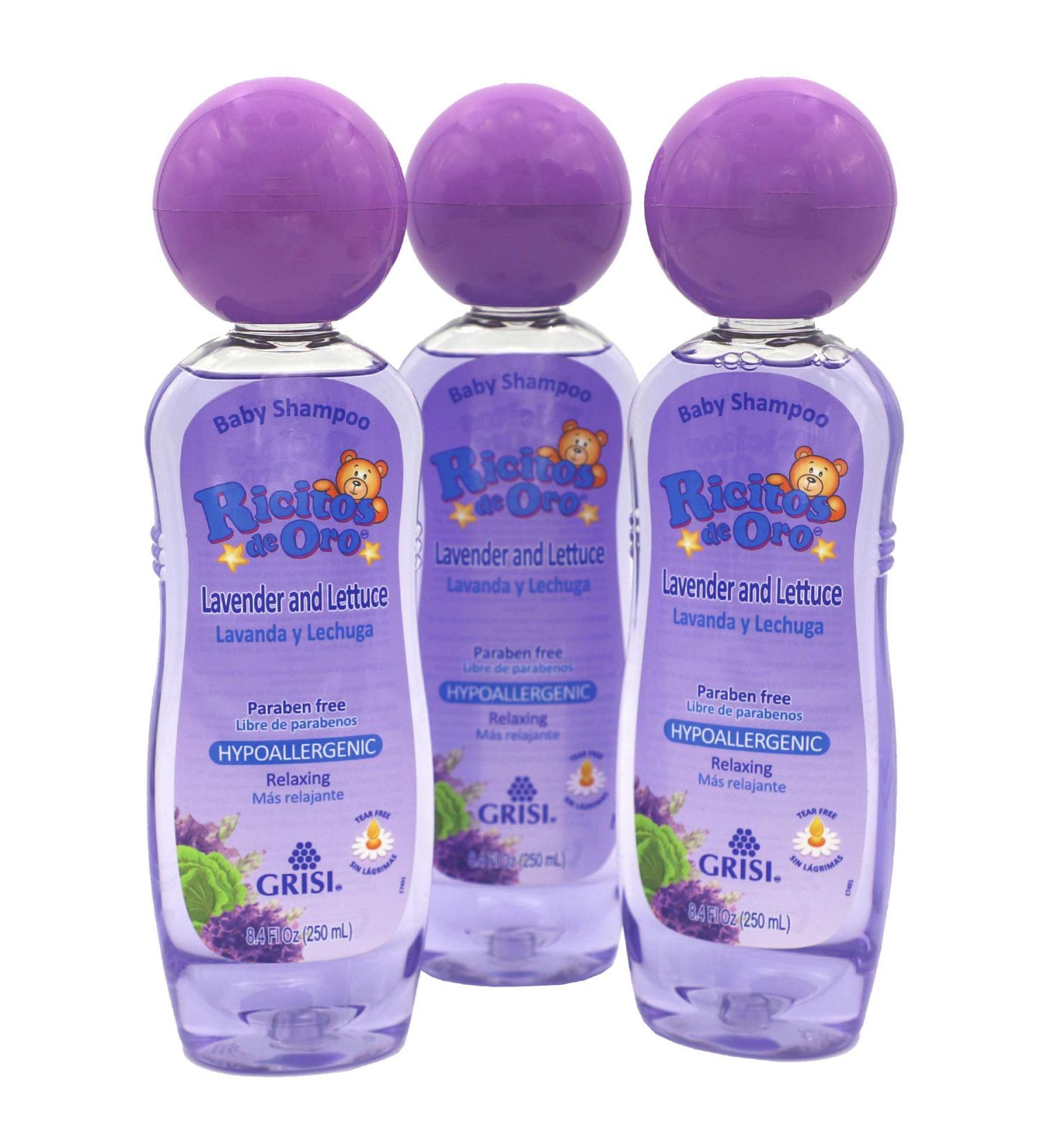 Ricitos de Oro Lavender Baby Shampoo 8.45 FL Oz 3-Pack - Gentle Cleansing for Babies with Natural Lavender - Buy Online on SooperMarket.com