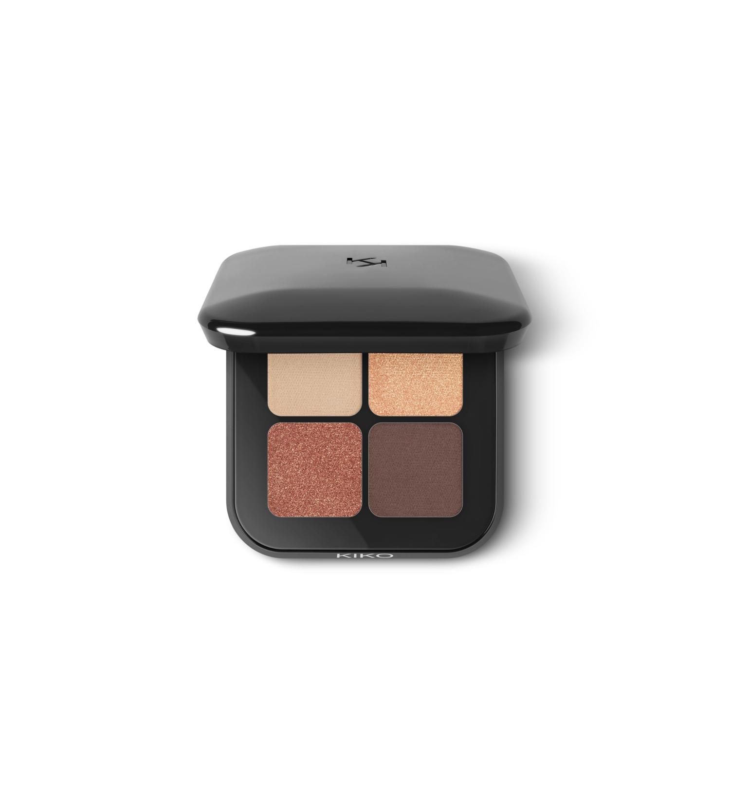 Kiko Milano Bright Quartet Eyeshadow Palette 03 - 4 Baked Eyeshadows for Wet & Dry Use | Burgundy - International Shipping Available - Buy Online on SooperMarket.com