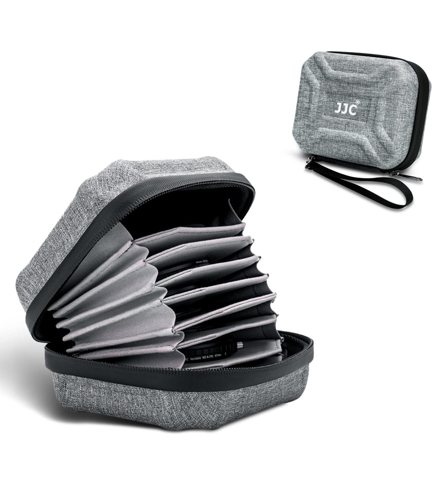 JJC Durable Lens Filter Pouch Case for 10 Circular Filters Up to 95mm - Dustproof & Water-Resistant Camera Filter Storage Wallet - Buy Online on SooperMarket.com