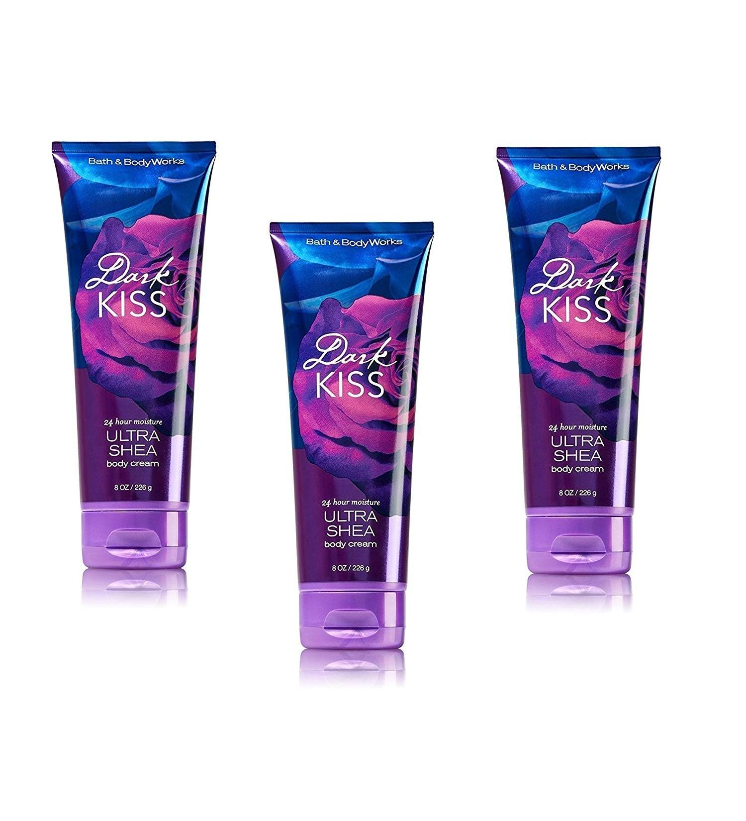 Bath & Body Works Dark Kiss Triple Moisture Body Cream - Shea Enriched - Pack of 3