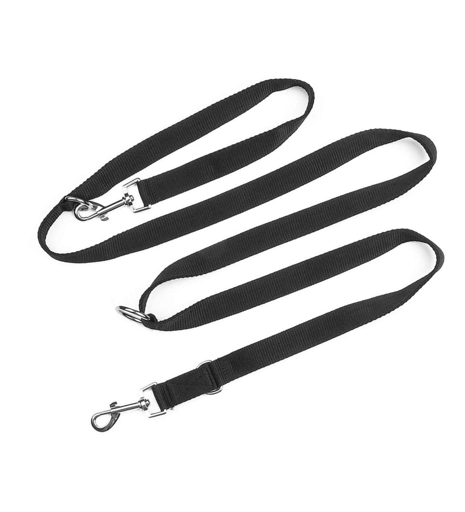YankMooM 6.9FT Double Ended Dog Training Lead Leash - Multi-Function Rope for Walking, Running, and Training | Black - Buy Online on SooperMarket.com