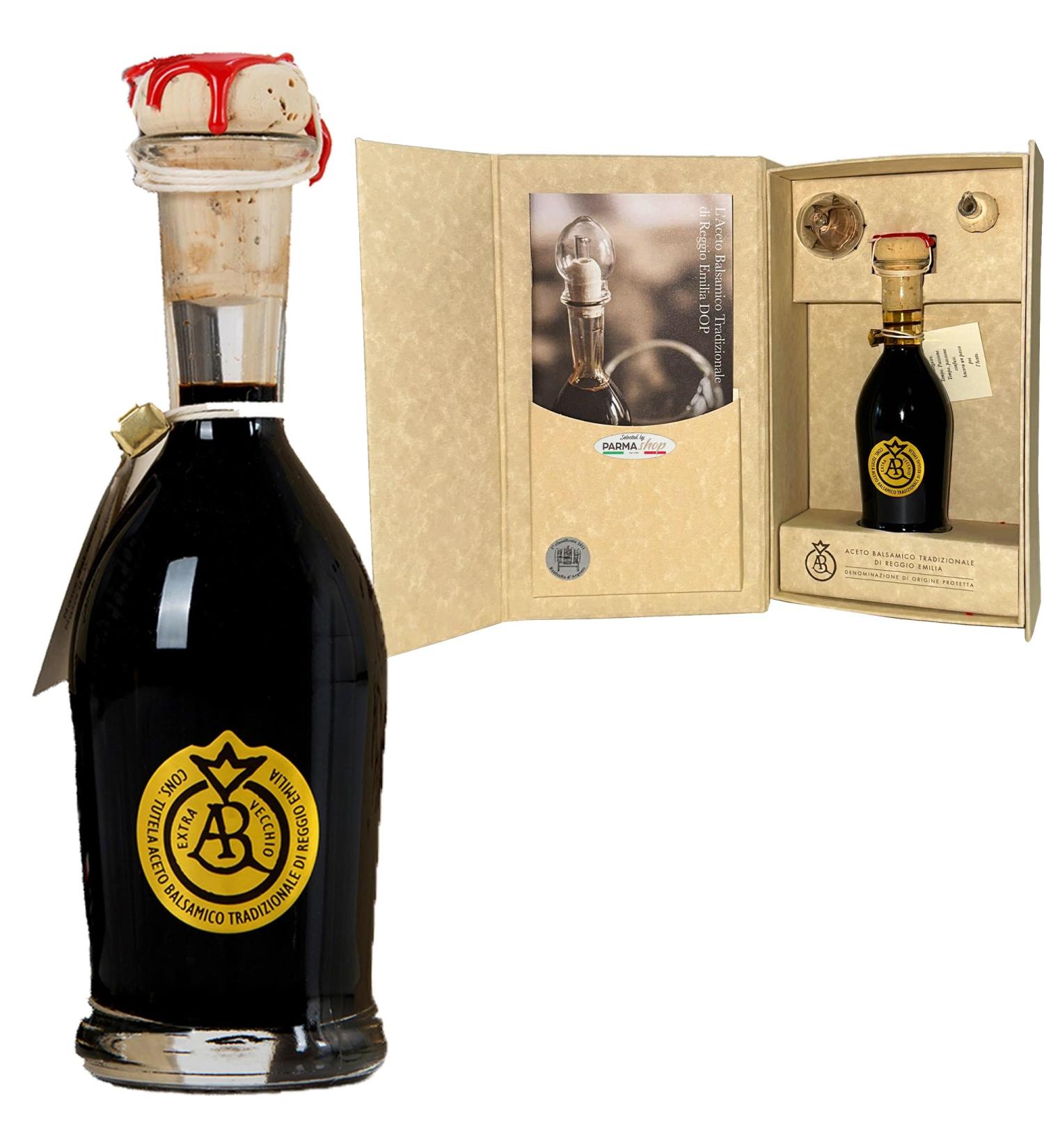 Traditional Balsamic Vinegar of Reggio Emilia PDO - Oro (Gold Label) - More Than 25 Years - Selected by PARMAshop - Buy Online on SooperMarket.com