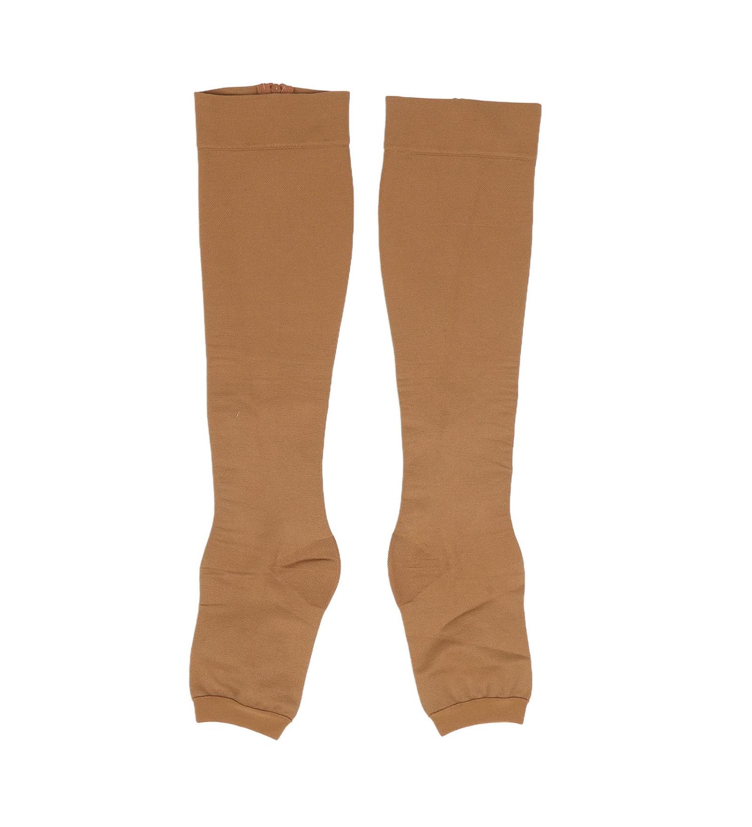 Shop Compression Stockings with Zipper - Open Toe Calf & Knee Socks (L) | Comfortable & Supportive International Shipping - Buy Online on SooperMarket.com