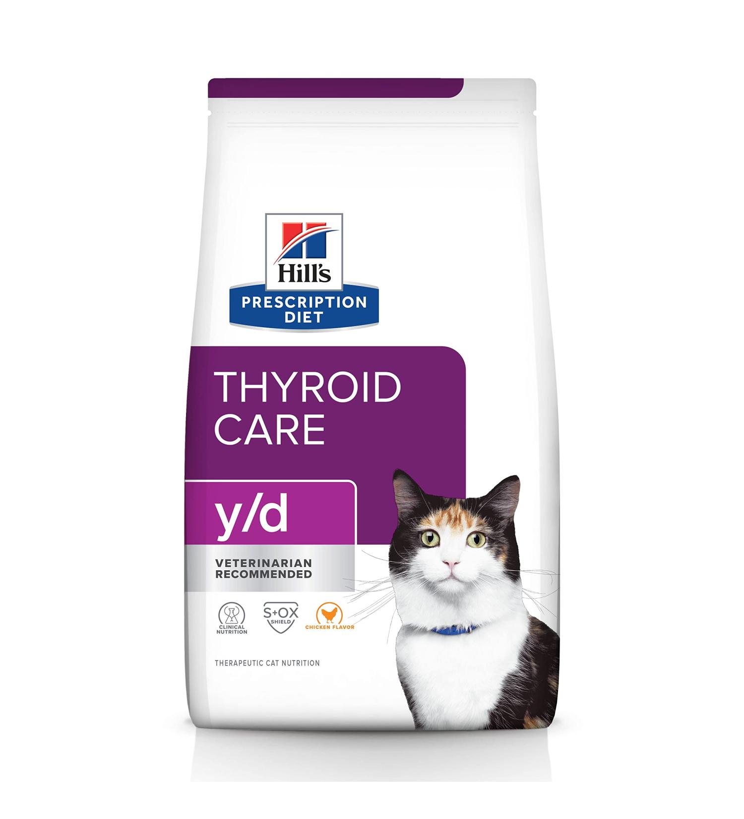 Hill's Prescription Diet y/d Thyroid Care Cat Food 8.5 lb - Supports Thyroid Health - Pack of 1 - Buy Online on SooperMarket.com