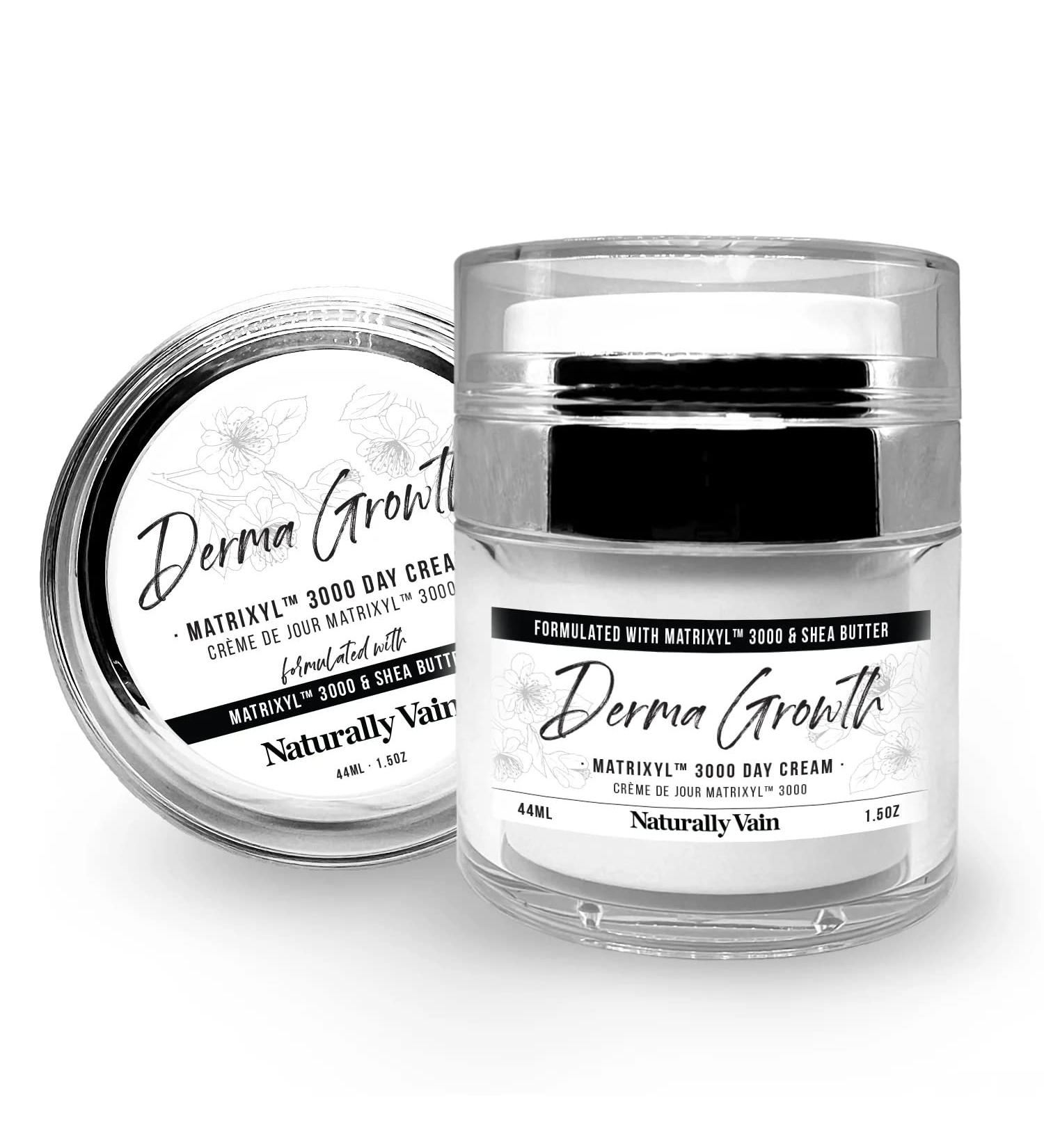 Derma Growth Matrixyl 3000 Facial Day Cream - Handmade Anti-Aging Face Cream for Mature Skin with Natural Ingredients Vitamin E & Shea Butter - 1.5 oz - Buy Online on SooperMarket.com