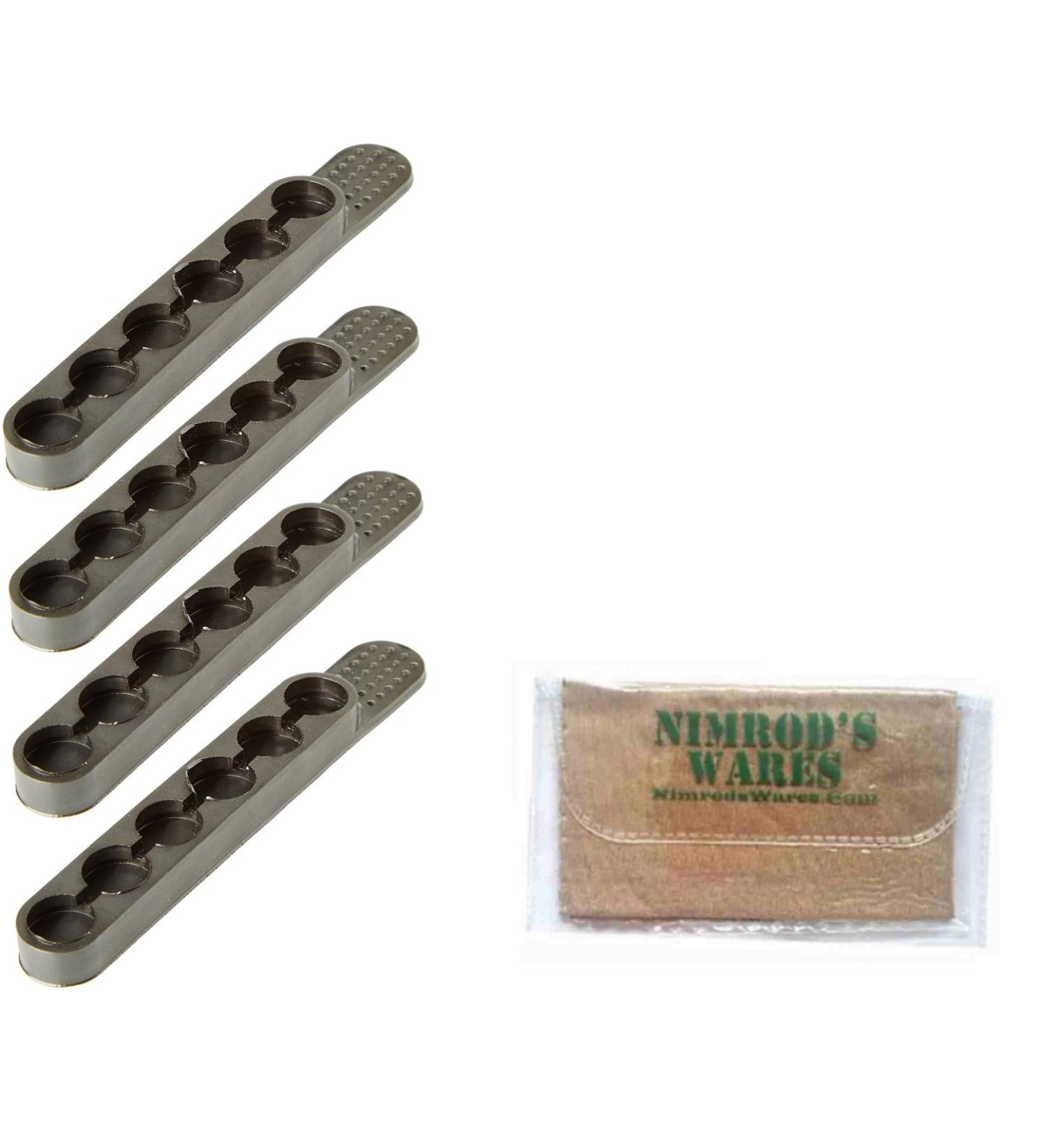 Nimrod's Wares Bianchi .38 .357 Speed Strips x 4 6 Rounds 585 Microfiber Cloth