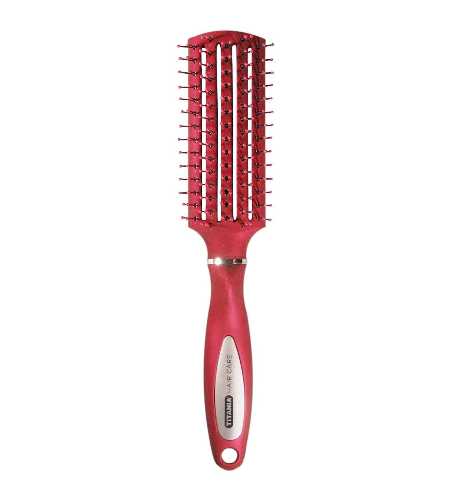 TITANIA double tunnel brush double bristle 5-row red 1 pack (1 x 92 g)