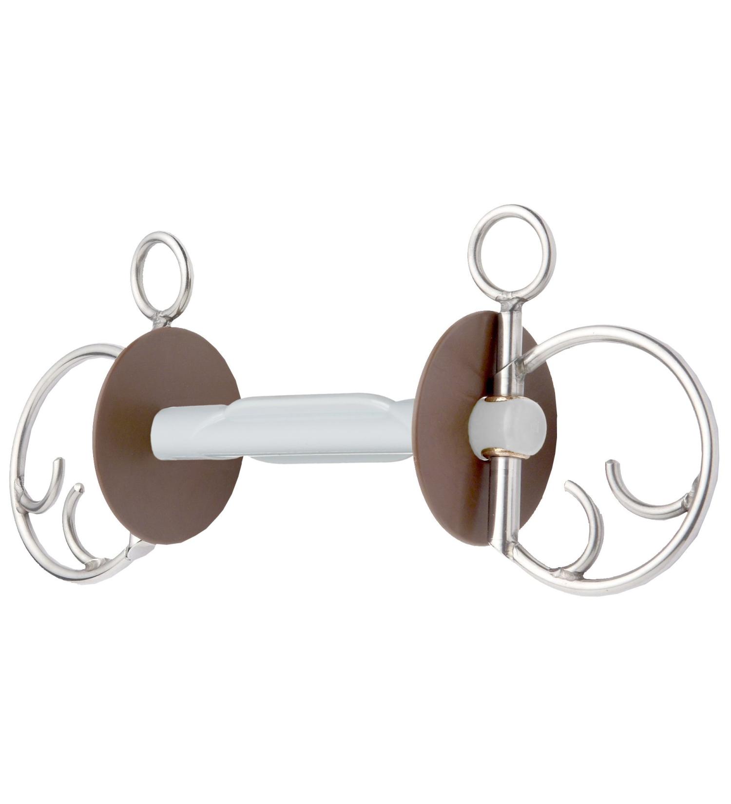 Beris bit jumping combination curb bit butterfly bar soft grey 10259-140-S 140mm soft