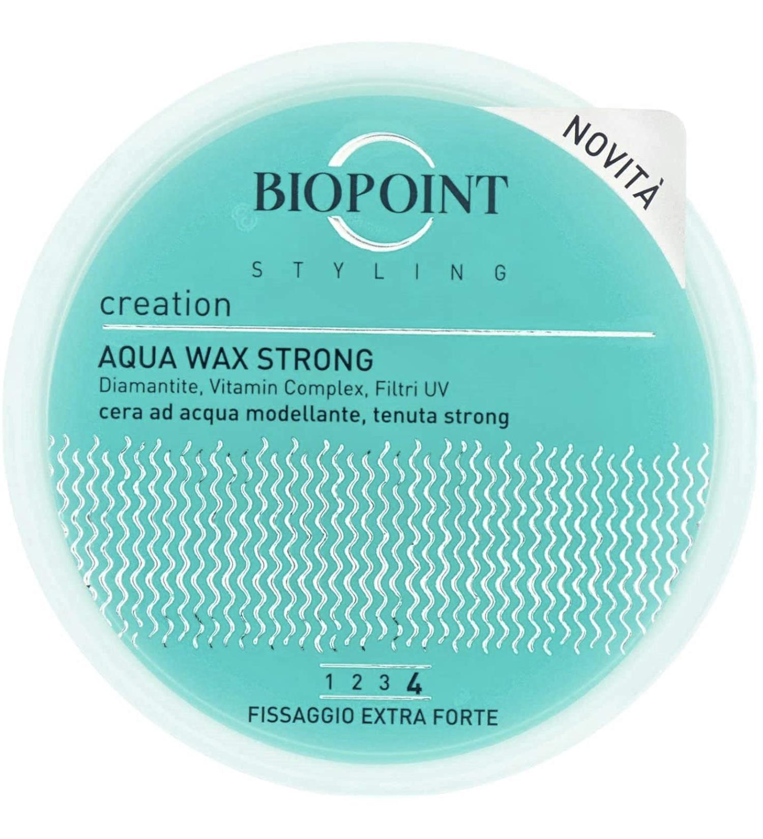 BIOPOINT Aqua Wax Strong Edition - Extra Strong Hold Hair Wax 3.3 Fl Oz | Italian Import Styling Product - Buy Online on SooperMarket.com
