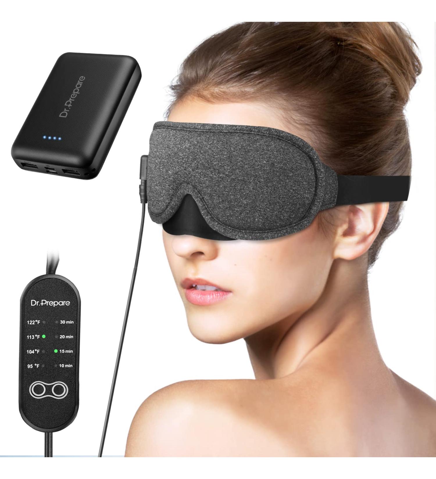 Dr. Prepare Heated Eye Mask & 10000mAh Power Bank Bundle - Relaxation and On-the-Go Charging - Buy Online on SooperMarket.com