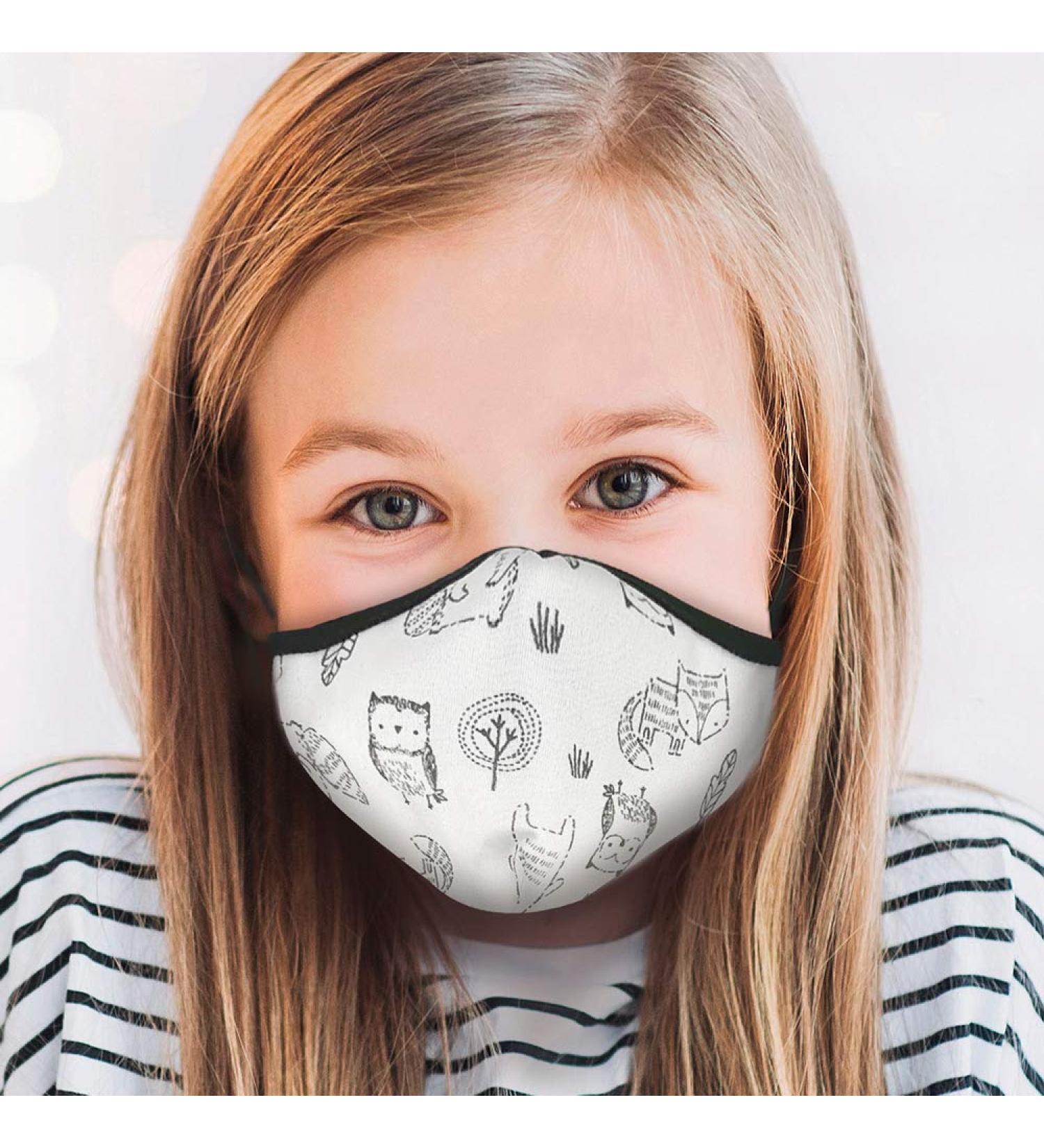 Conair Scunci Kids Unisex 3pk Washable Cloth Face Masks Reusable & adjustable with filter pocket White 3 count (Pack of 1) - Buy Online on SooperMarket.com