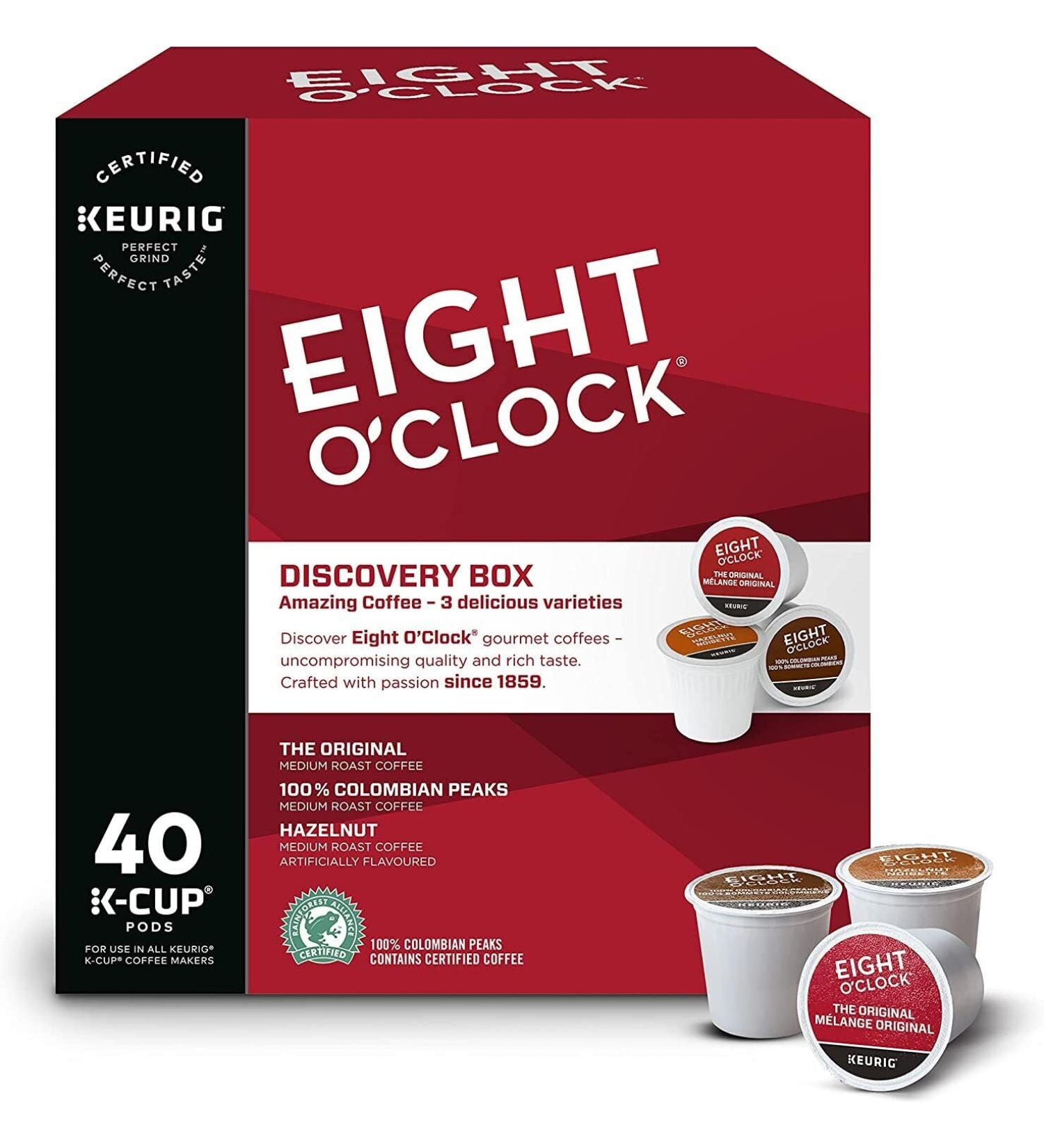 Eight O'Clock Discovery Box K-Cup Coffee Pods 40 Count For Keurig Coffee Makers (Pack of 1) Unflavored 40 count (Pack of 1) - Buy Online on SooperMarket.com
