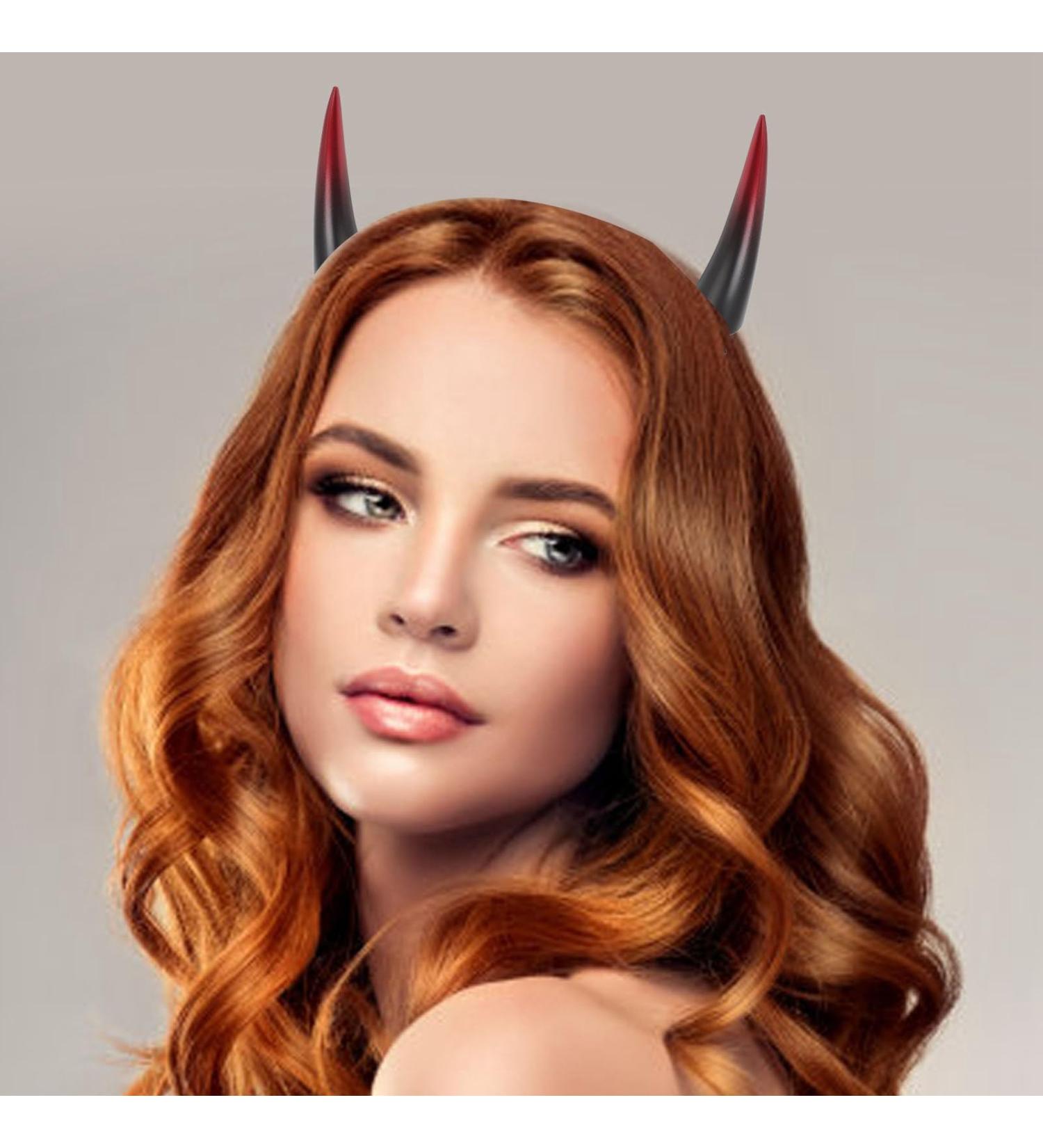 Halloween Horns Devil Horn Clips - Horns Hairpin Lightweight Safe Lifelike Horns Hair Clips for Halloween Party Cosplay Makeup Theme (Red) - Buy Online on SooperMarket.com