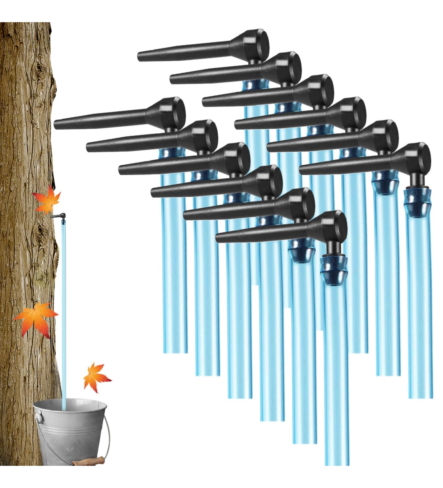 Maple Syrup Taps with 24in Tubes 12 Set Food Grade Non-Slip Maple Syrup Tapping Kit L-Shaped Tree Taps for Syrup Maple Syrup Supplies - Buy Online on SooperMarket.com